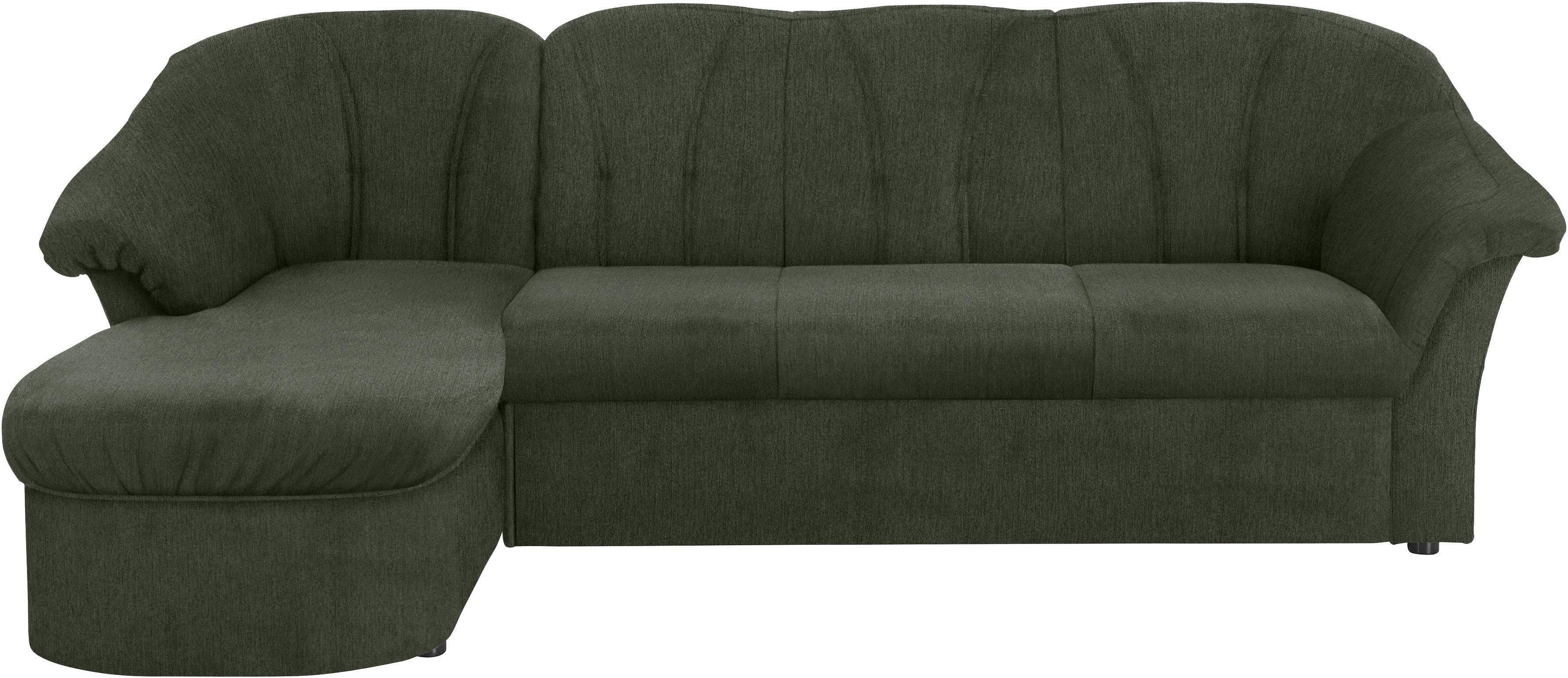 DOMO collection Ecksofa Pegnitz, elegante Rückensteppung, kompakte Stellmaße 238/141cm, L-Form, wahlweise mit Bettfunktion