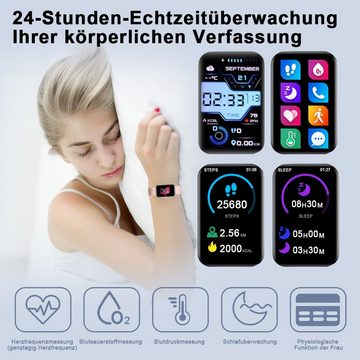 HYIEAR Smartwatcherren und Damen-Set mit Bluetooth 5.3-Kopfhörern. Smartwatch (4.5 cm/1.77 Zoll, Android) Packung, Inkl. wechselbare Uhrenarmbander, Ladekabel, Drei Paar Ohrstöpsel, Sportuhren, Fitness-Tracker, Gesundheitsfunktionen