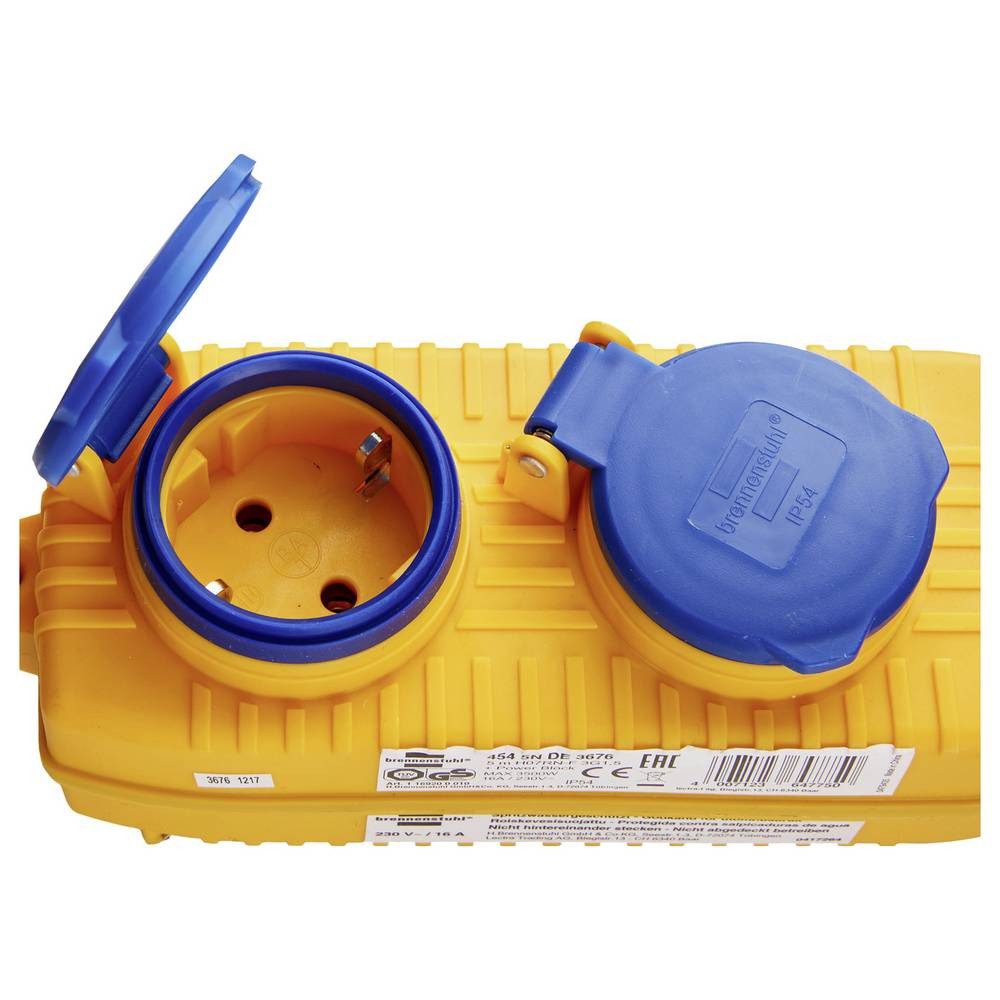 Brennenstuhl Baustellenkabel IP54 m. Powerblock 1169200010 Steckdosenverteiler