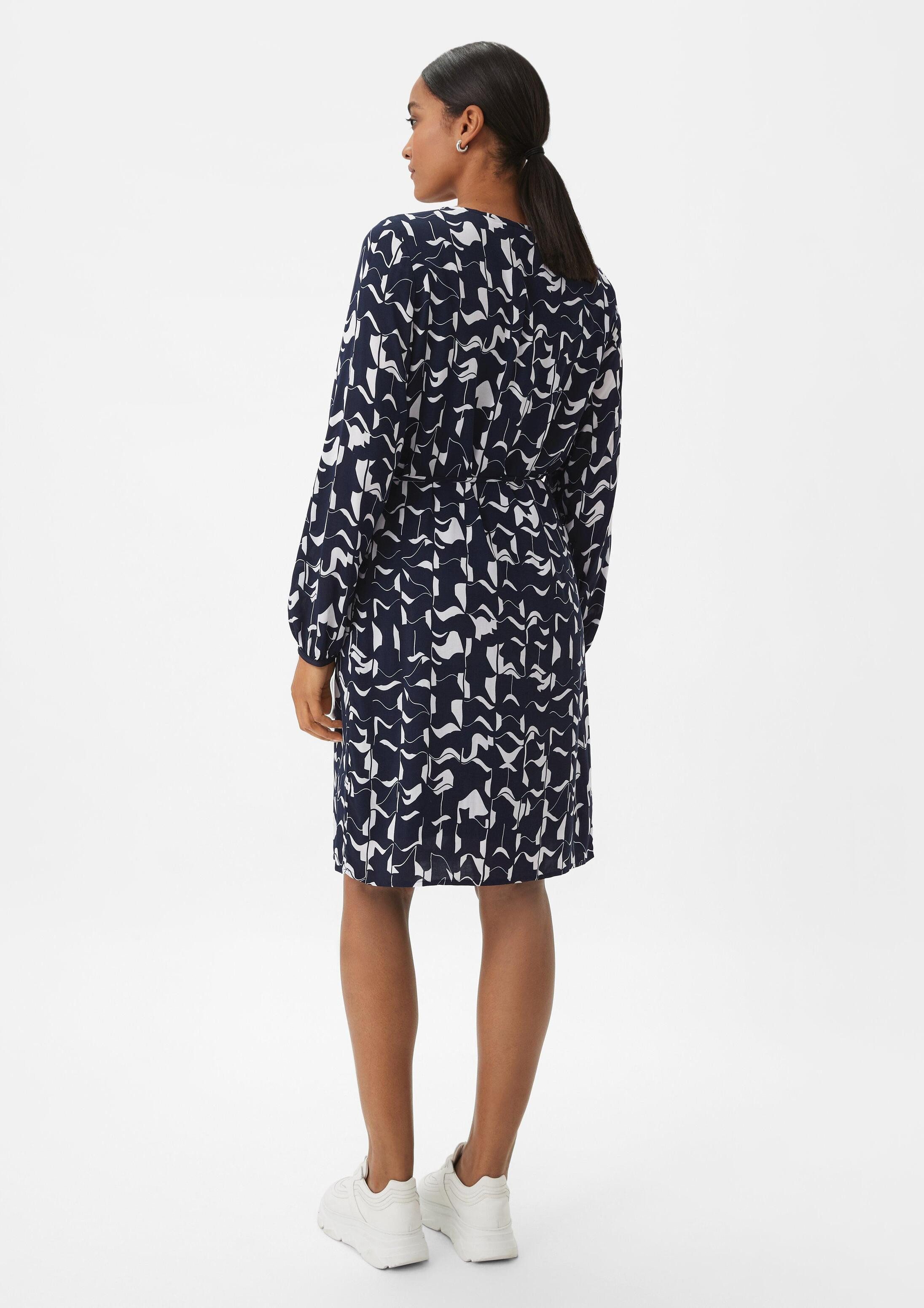 comma Minikleid Kleid Kleid mit Bindeband