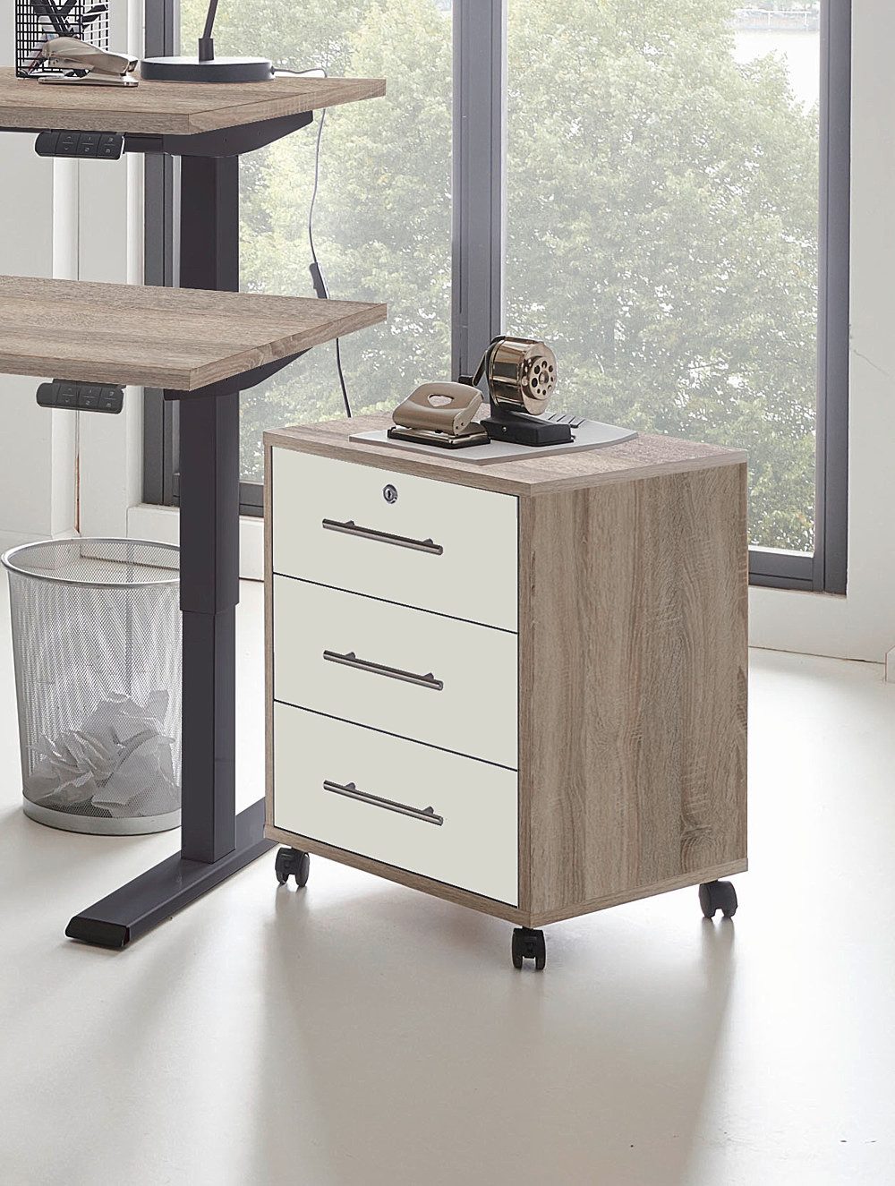 BMG Möbel Rollcontainer Tabor, Oberste Schublade abschließbar günstig online kaufen