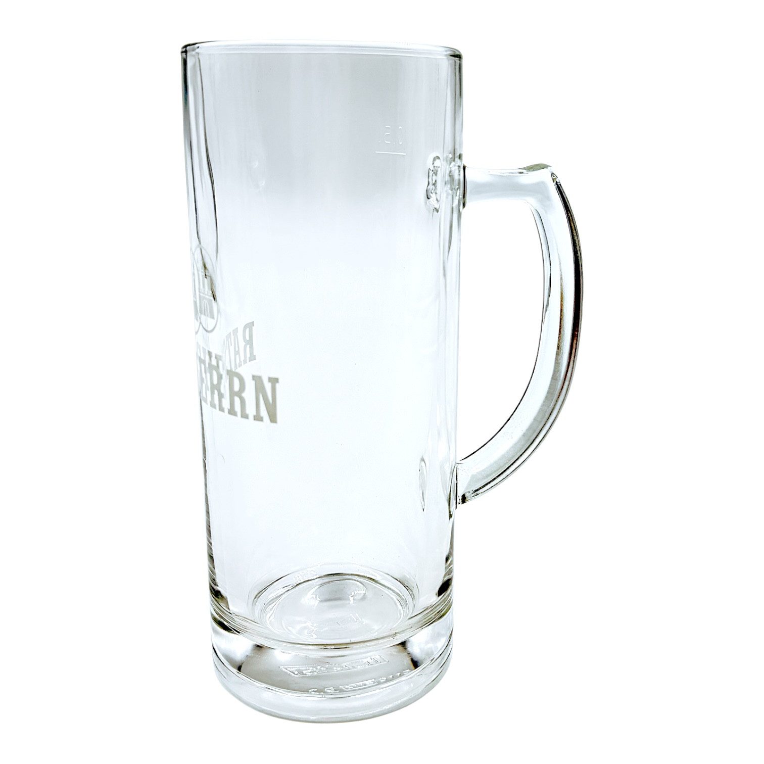 Ratsherrn Bierkrug 0,5 l aus Glas – Hochwertiger Bierkrug mit Eichung und Brauereilogo, 1-tlg., Tradition trifft Hanse-Charme – aus der Hamburger Ratsherrn Brauerei