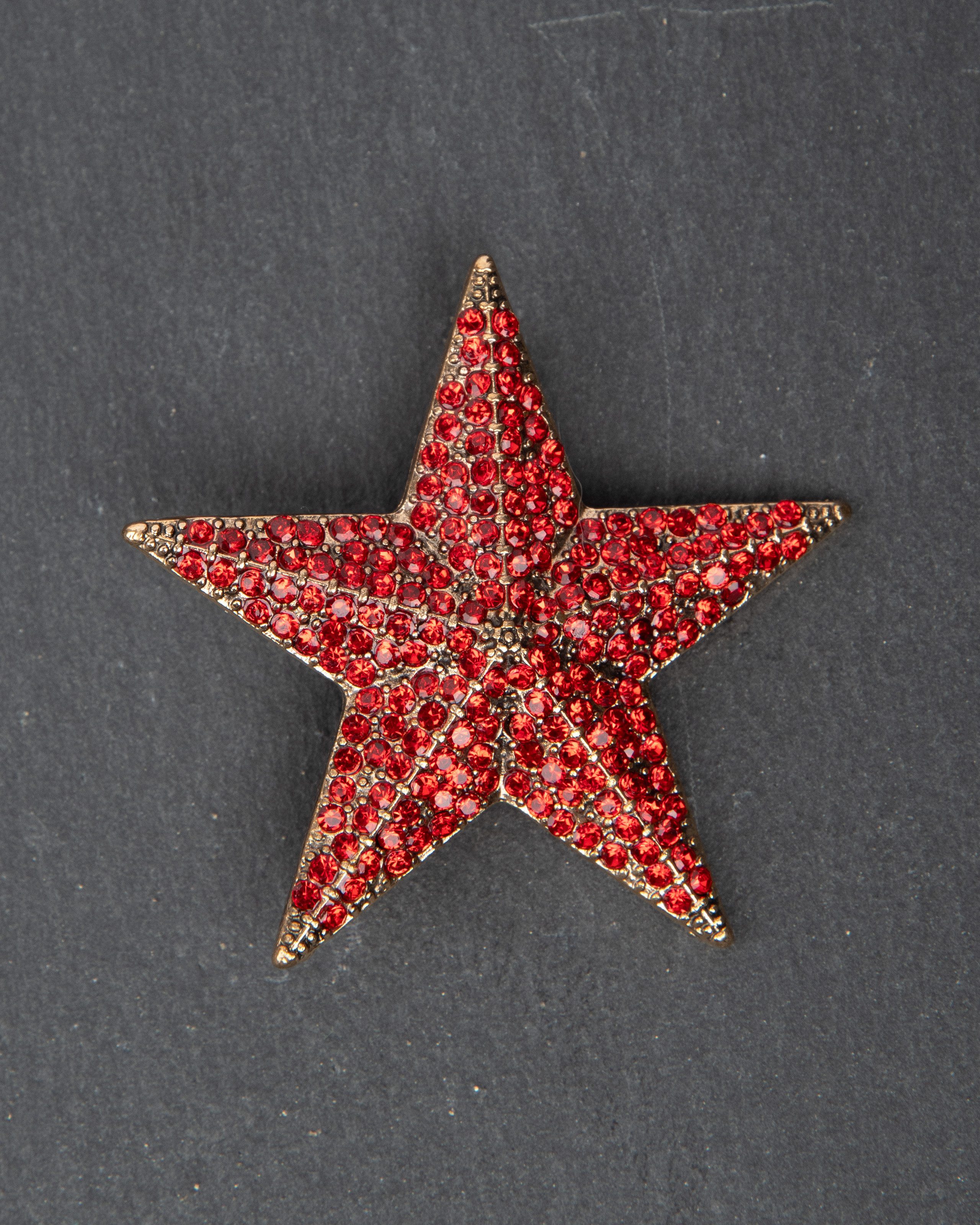 MayTree Brosche "Stern" rot (Stück, 1-tlg), Metallbrosche in Form eines strahlenden Sterns