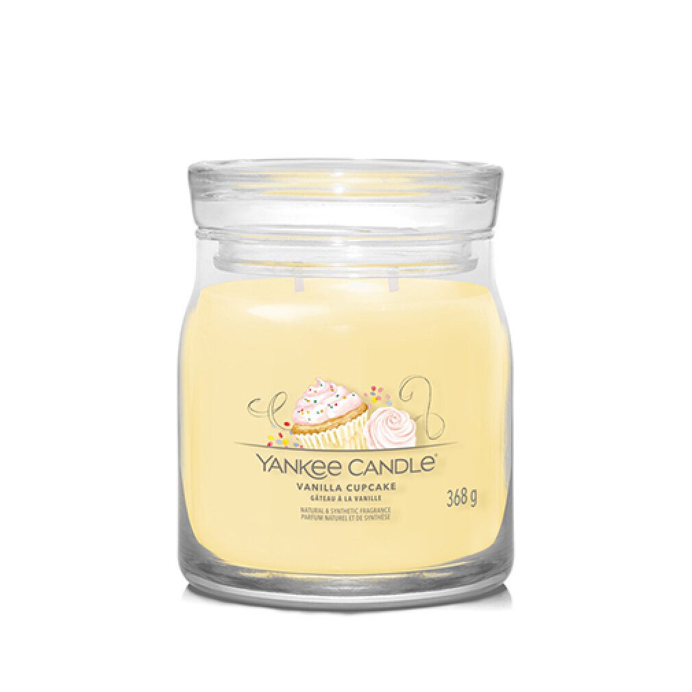 Yankee Candle Duftkerze Aromatic candle Signature glass medium Vanilla Cupcake 368 g