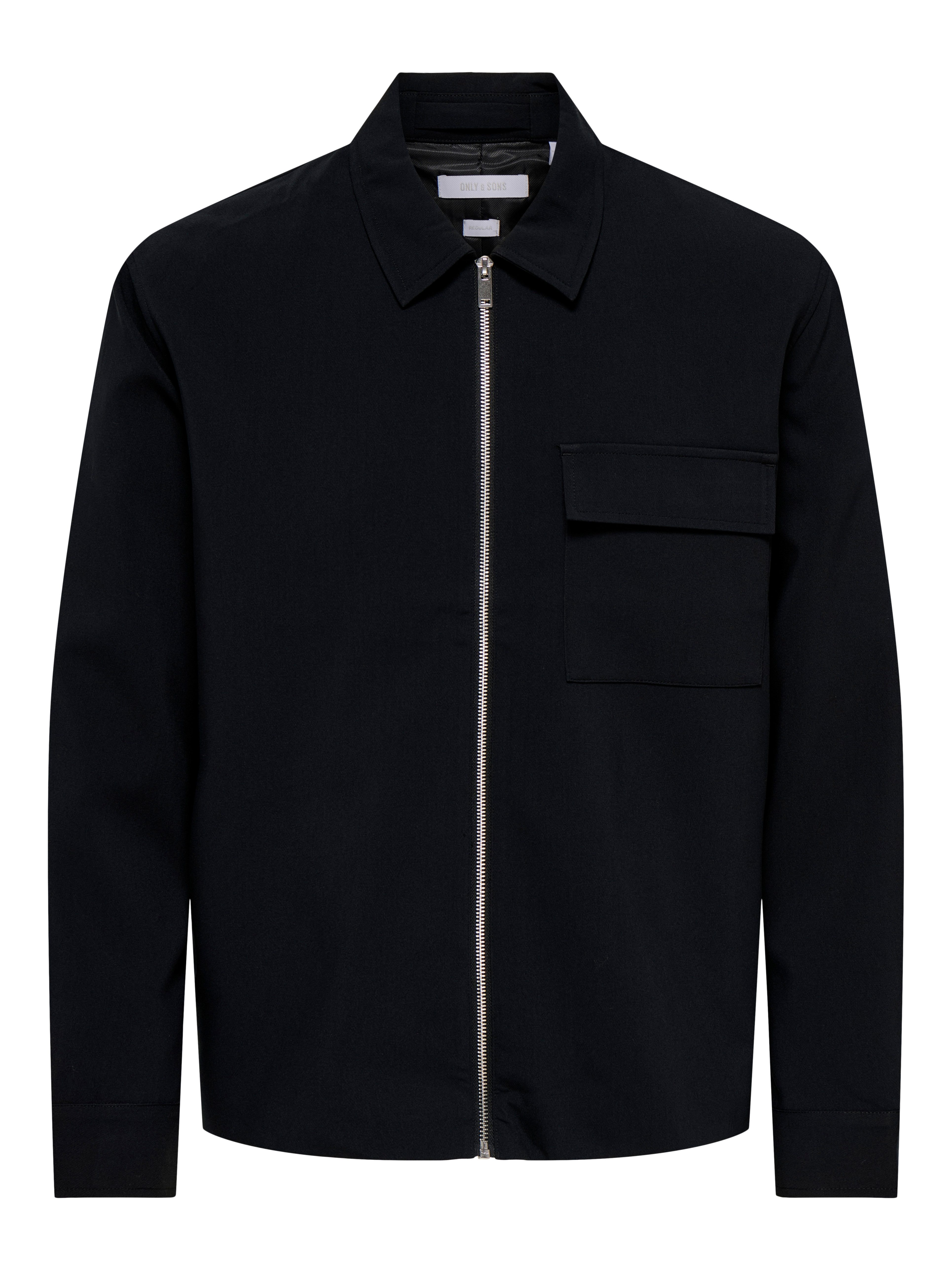 ONLY & SONS Langarmhemd ONSWILL REG 0292 ZIP OVERSHIRT FRML NOOS Materialmix, regular fit