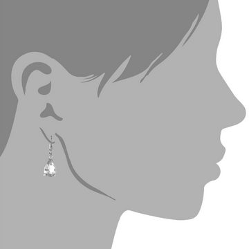 SilberDream Paar Ohrhänger SilberDream Ohrringe Damen-Schmuck 925er (Ohrhänger), Damen Ohrhänger Träne aus 925 Sterling Silber, Farbe: silber, weiß