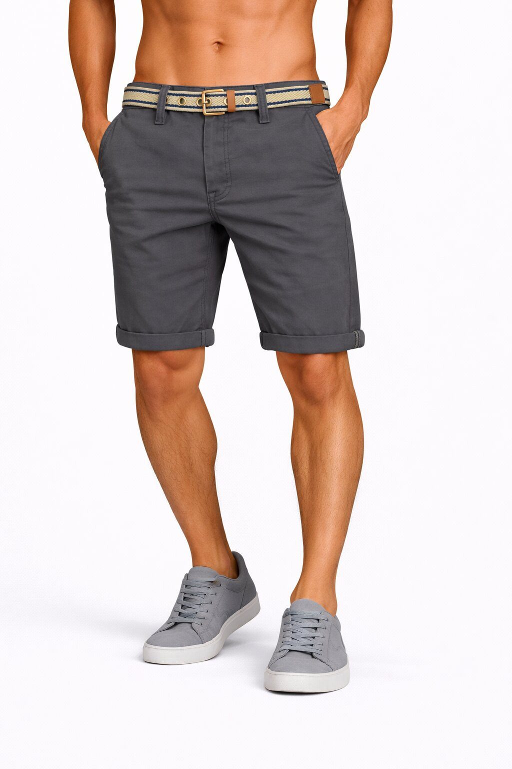SUBLEVEL Shorts Herren Chino Shorts Jeans Flex Dehnbar Frühling Sommer Dehnbar Stretch Baumwolle