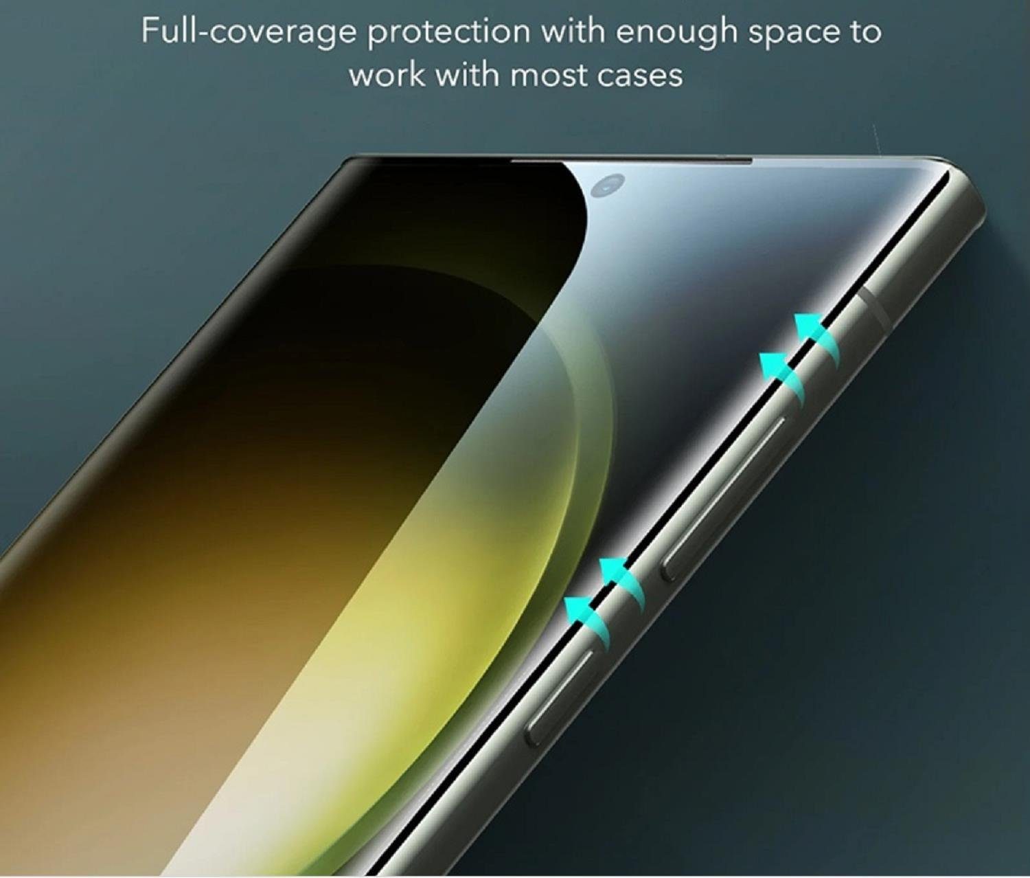 Protectorking Schutzfolie 2x Anti-Spion 9H Panzerglas für Samsung