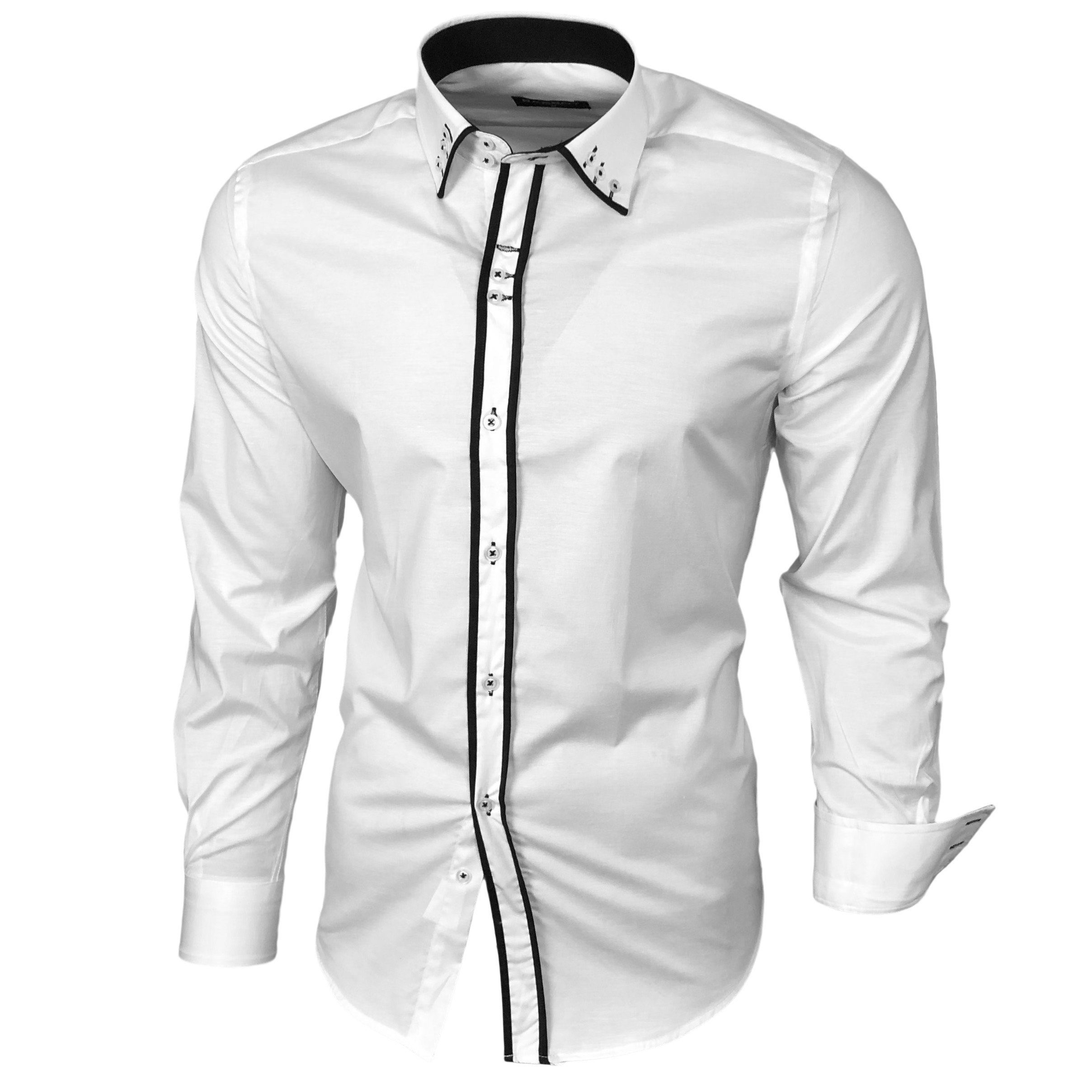 Baxboy Langarmhemd Baxboy Herren Hemd Kentkragen günstig online kaufen