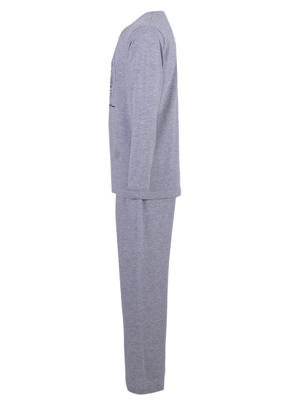 Henry Langarm- Set Schlafanzug Pyjama Vintage Terre grau