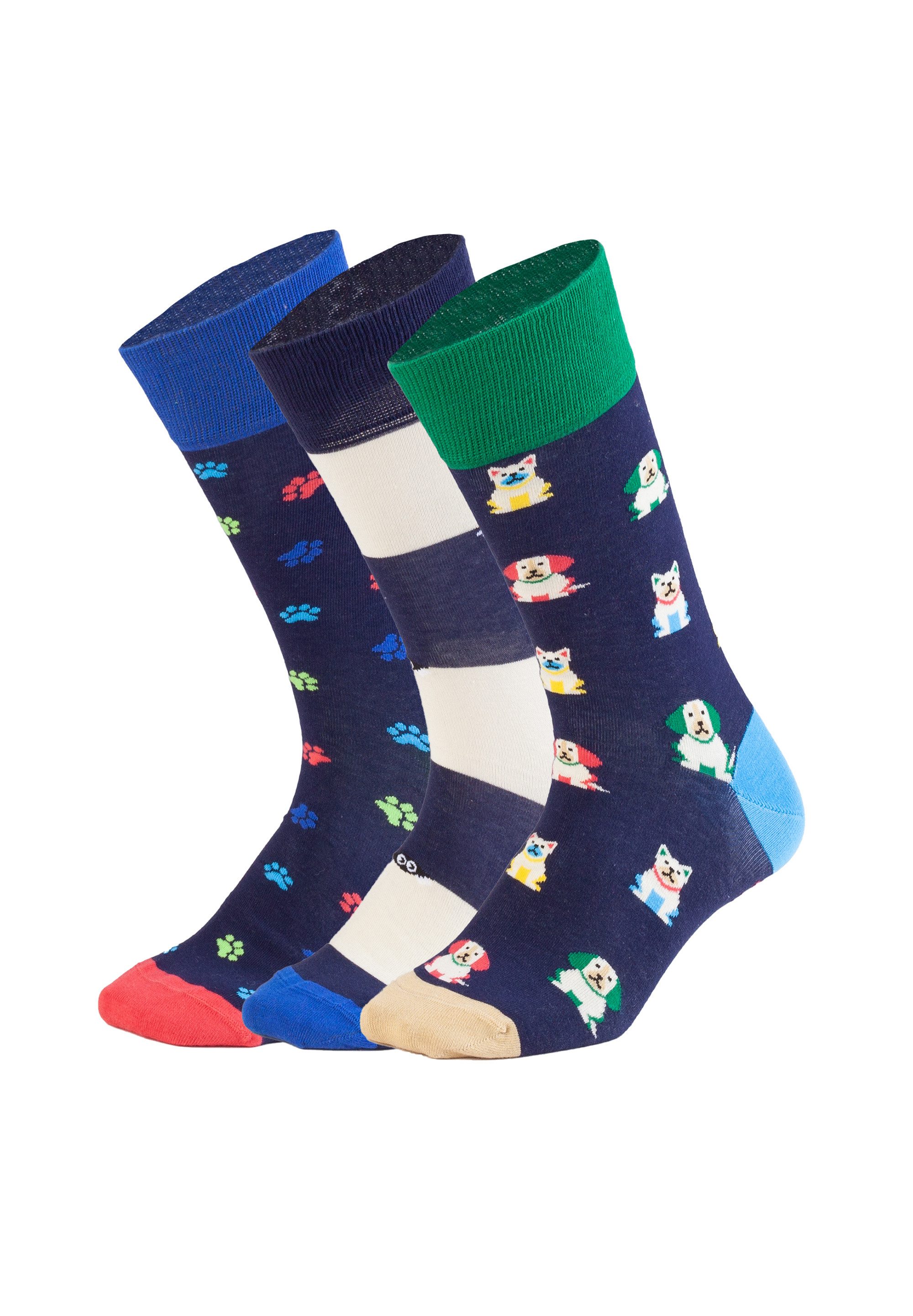 DillySocks Basicsocken Good Dog Energy Aus Baumwolle & recyceltem Polyamid