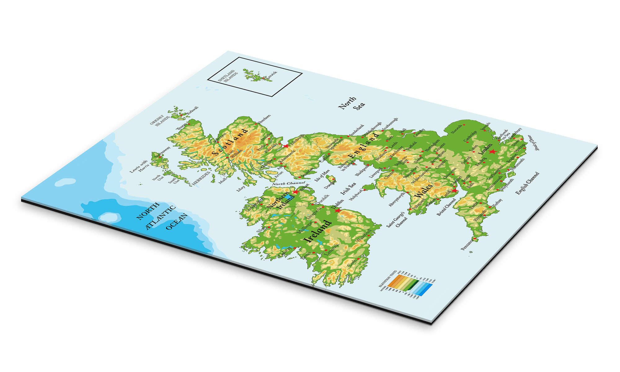 Posterlounge Poster Editors Choice, Topografische Karte günstig online kaufen