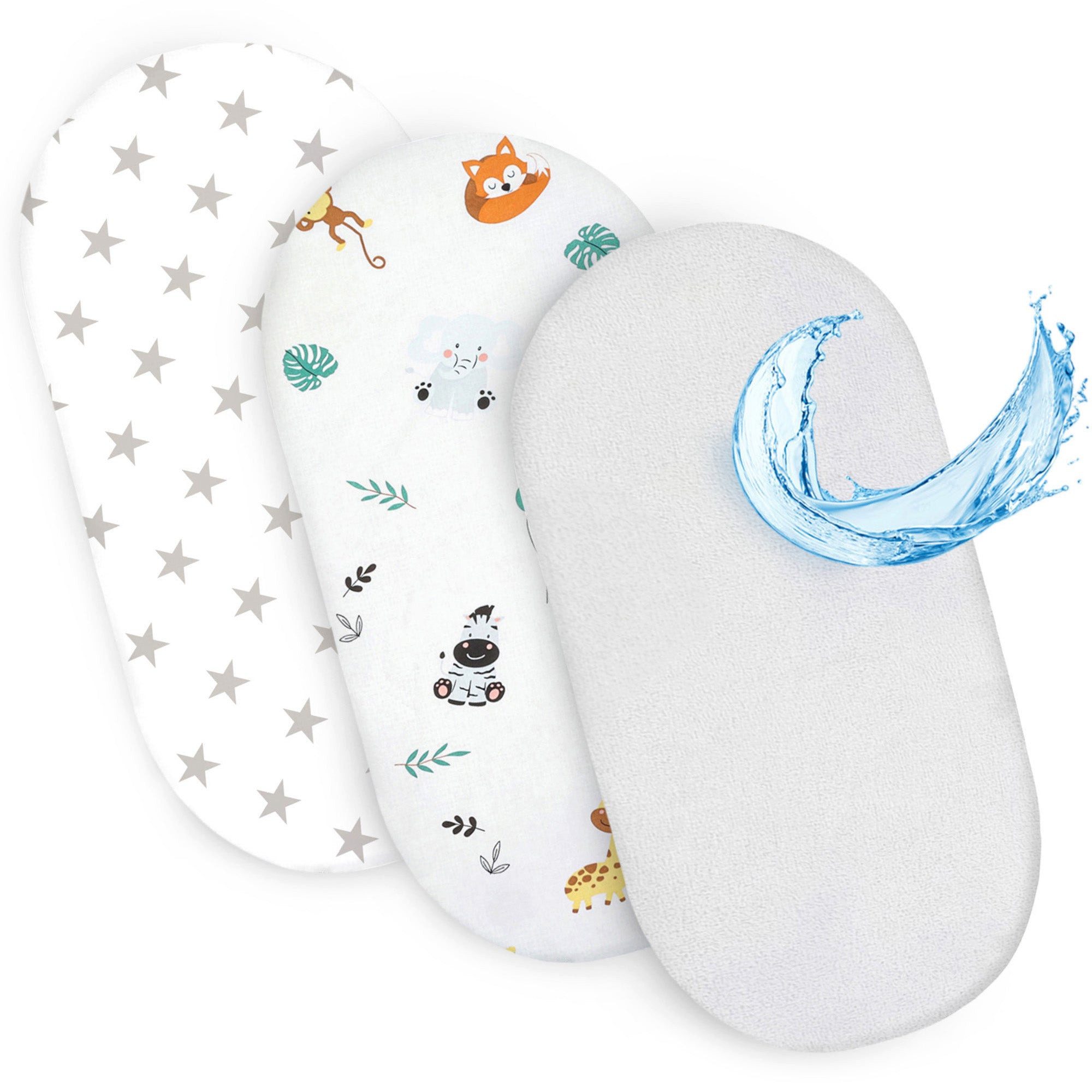 Totsy Baby Spannbettlaken Spannbettlaken Kinderwagen Stubenwagen Set - 2 x günstig online kaufen