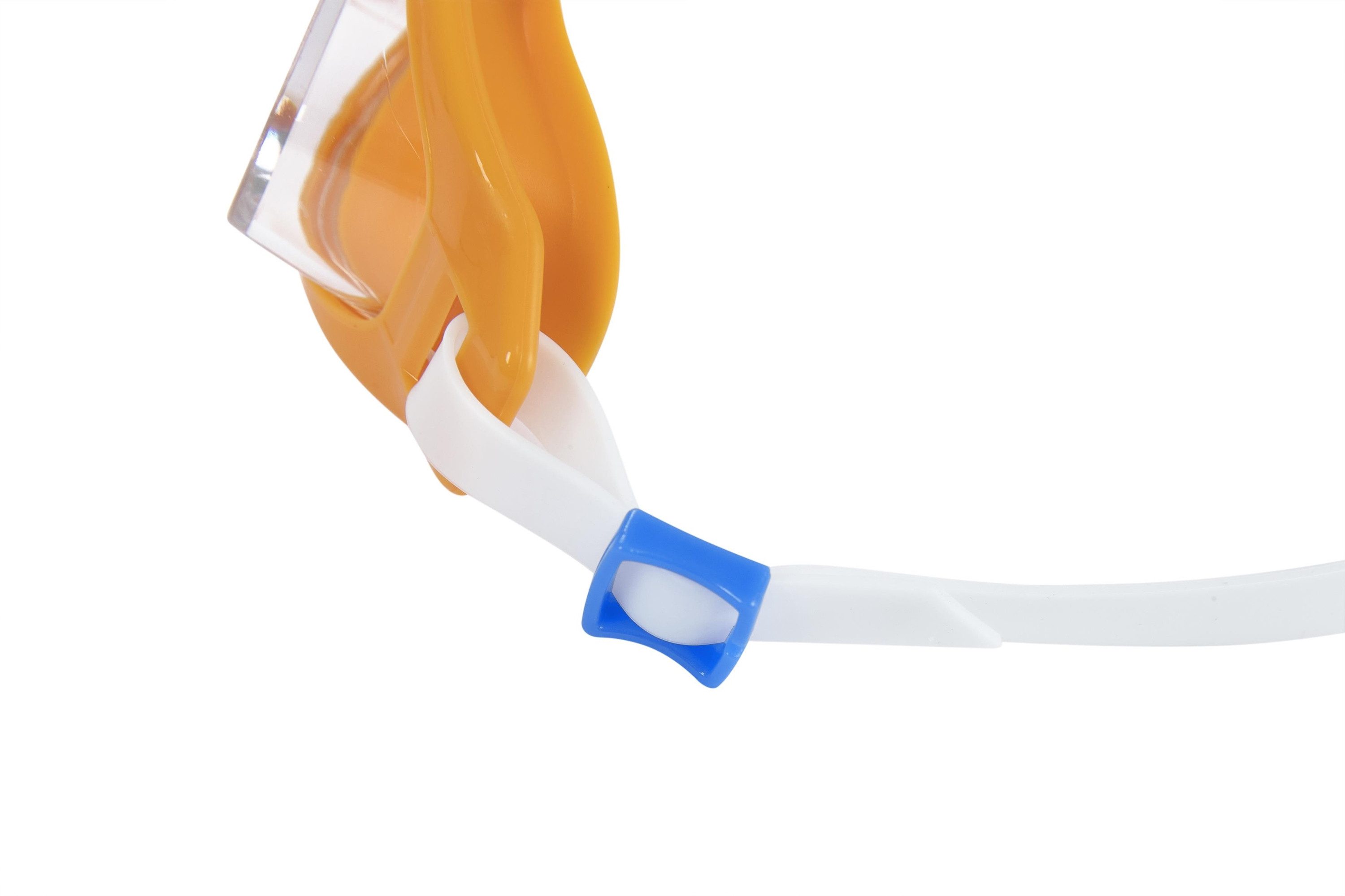 Bestway Schwimmbrille Aqua Burst Essential™ Schwimmbrille ab 7 Jahren, (Packung, Verstellbarer Nasenbügel + verstellbares Silikon-Kopfband), 100% latexfrei