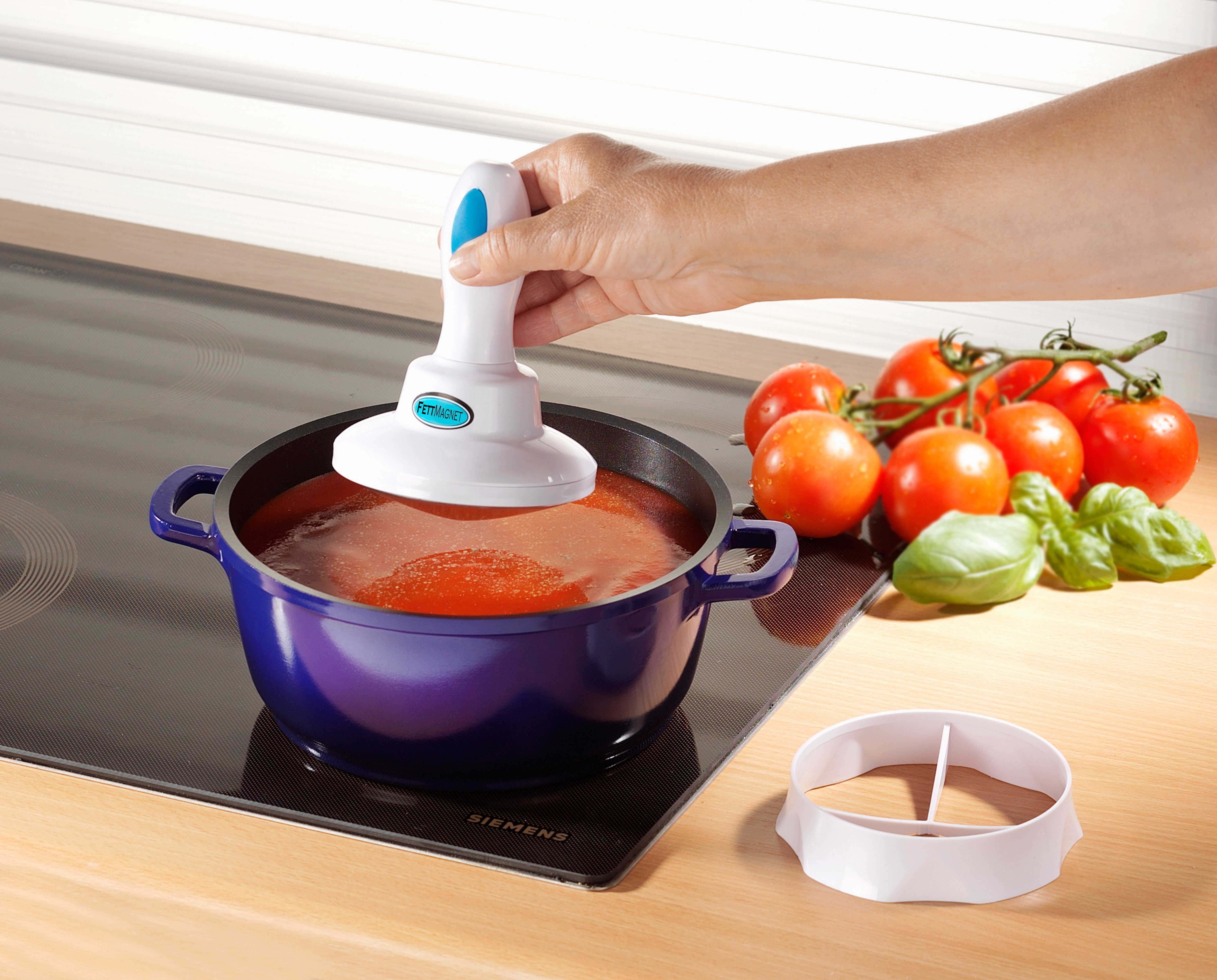 Luna24 simply great ideas... Fetttrennkanne Fett-Magnet, überschüssiges Fett magisch abfischen, PP, Edelstahl 302