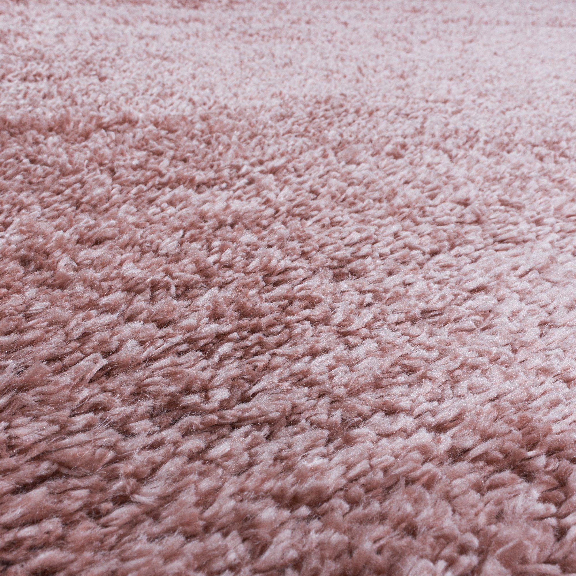 Hochflor-Teppich Teppich Hochflorteppich Shaggy Unifarben Rechteckig, Wohnzimmer, Miovani, mm kuschelig Rosa 50 Höhe