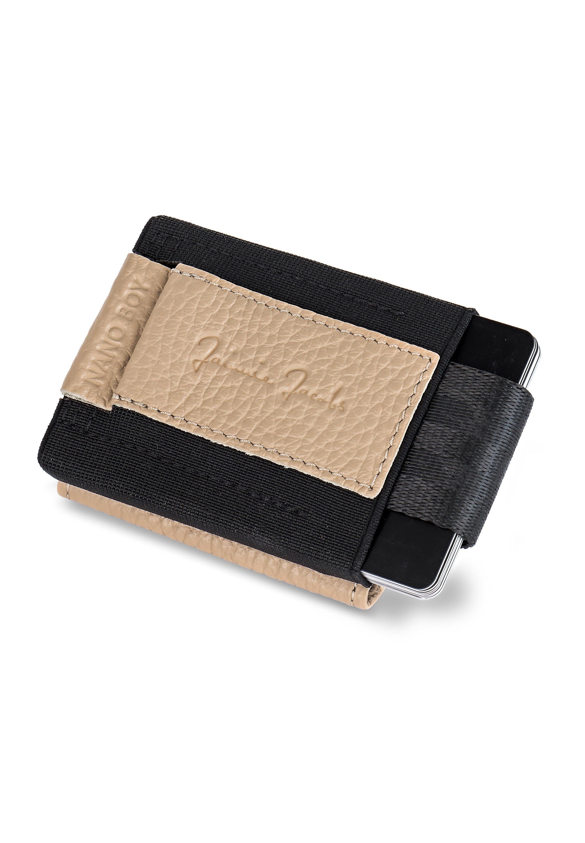 Jaimie Jacobs Geldbörse Nano Sand Leather Grained Boy Pocket