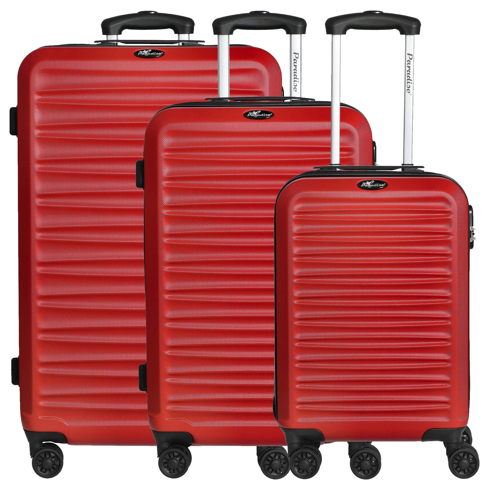 CHECK.IN® Koffer Havanna 2.0 - Trolley-Set 3tlg. (rot), 4 Rollen