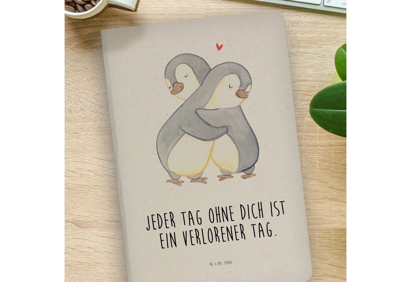 Thumbnail - Mr. & Mrs. Panda Notizbuch Pinguine Kuscheln - Transparent - Geschenk, Liebesgeschenk, Heiratsan Mr. & Mrs. Panda, Echte...