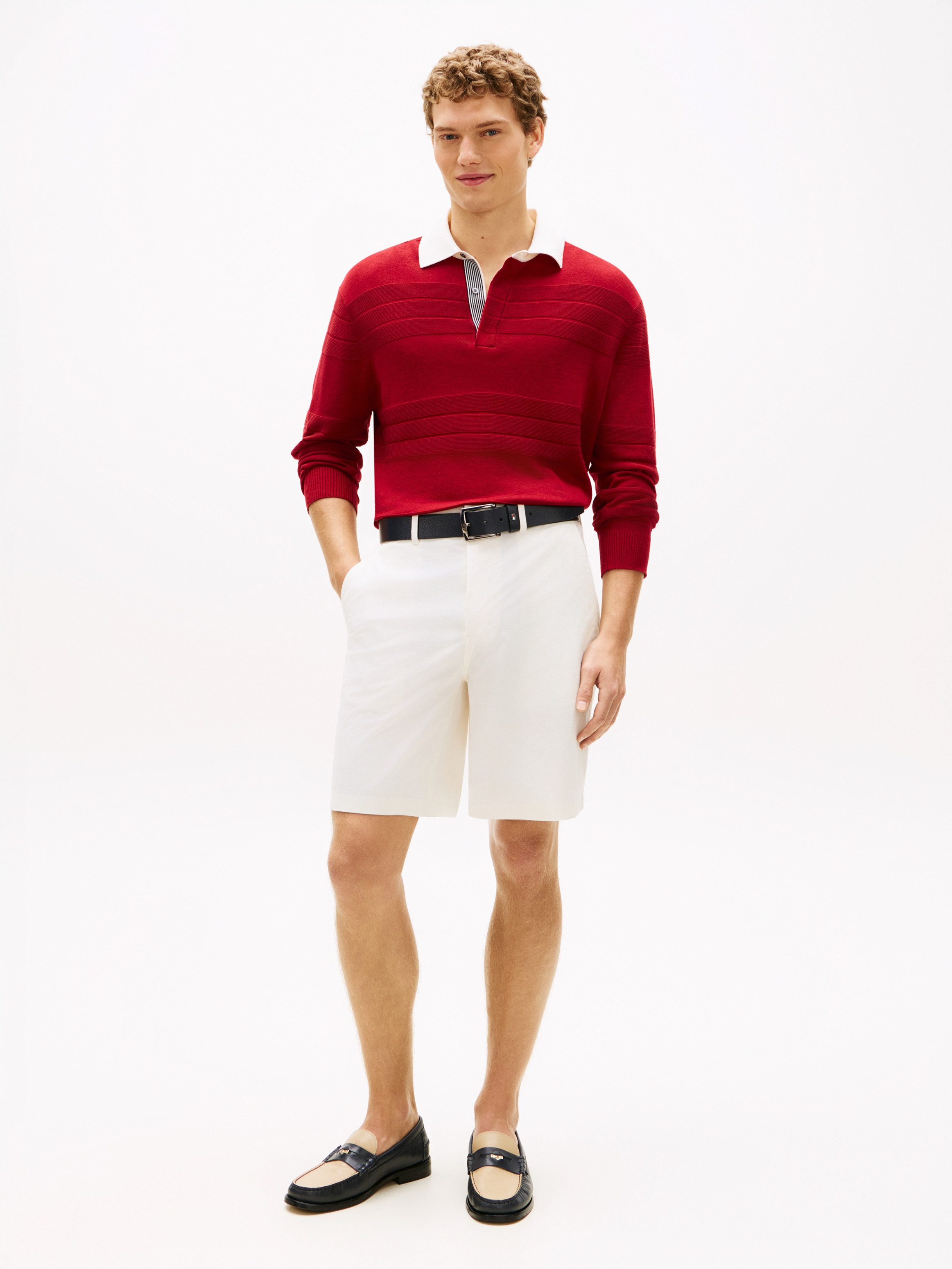 Tommy Hilfiger Chinoshorts DOVER mit Flag-Stickerei