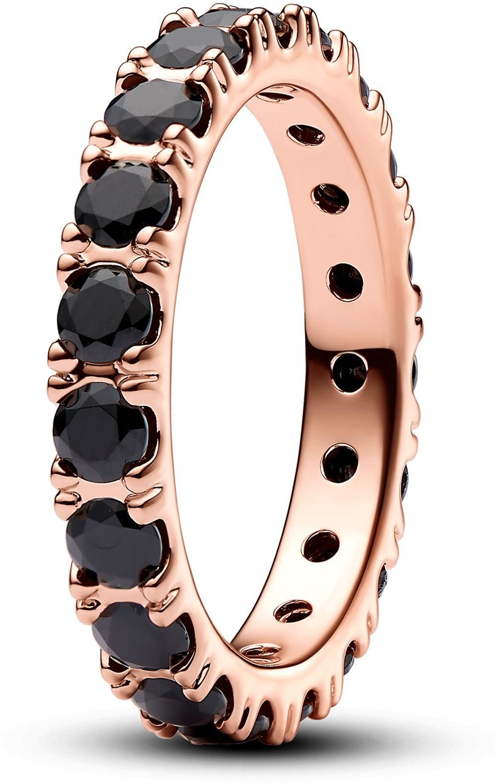Pandora Fingerring Pandora Schwarze Funkelnde Reihe Ewigkeitsring 180050C02 Damenring