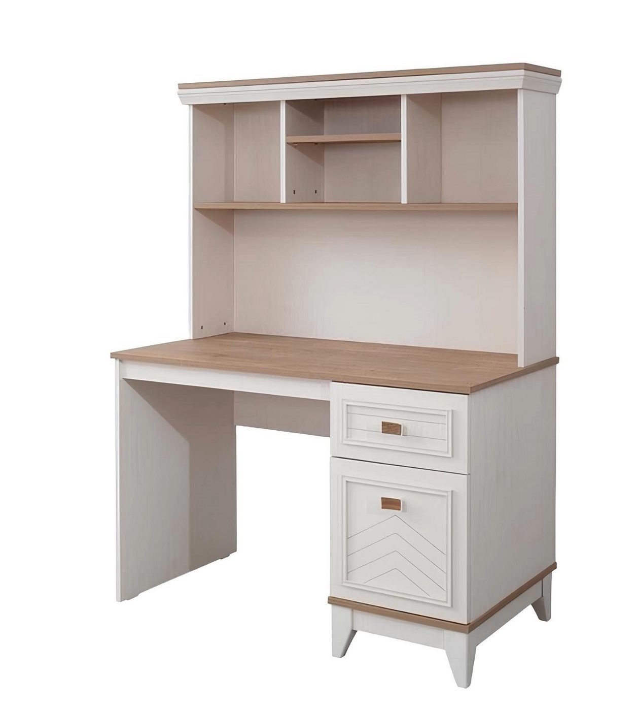 JVmoebel Computertisch Weißer Schreibtisch aus Holz mit Regal für modernes Home Office (1-St., Computermöbel), Made in Europa