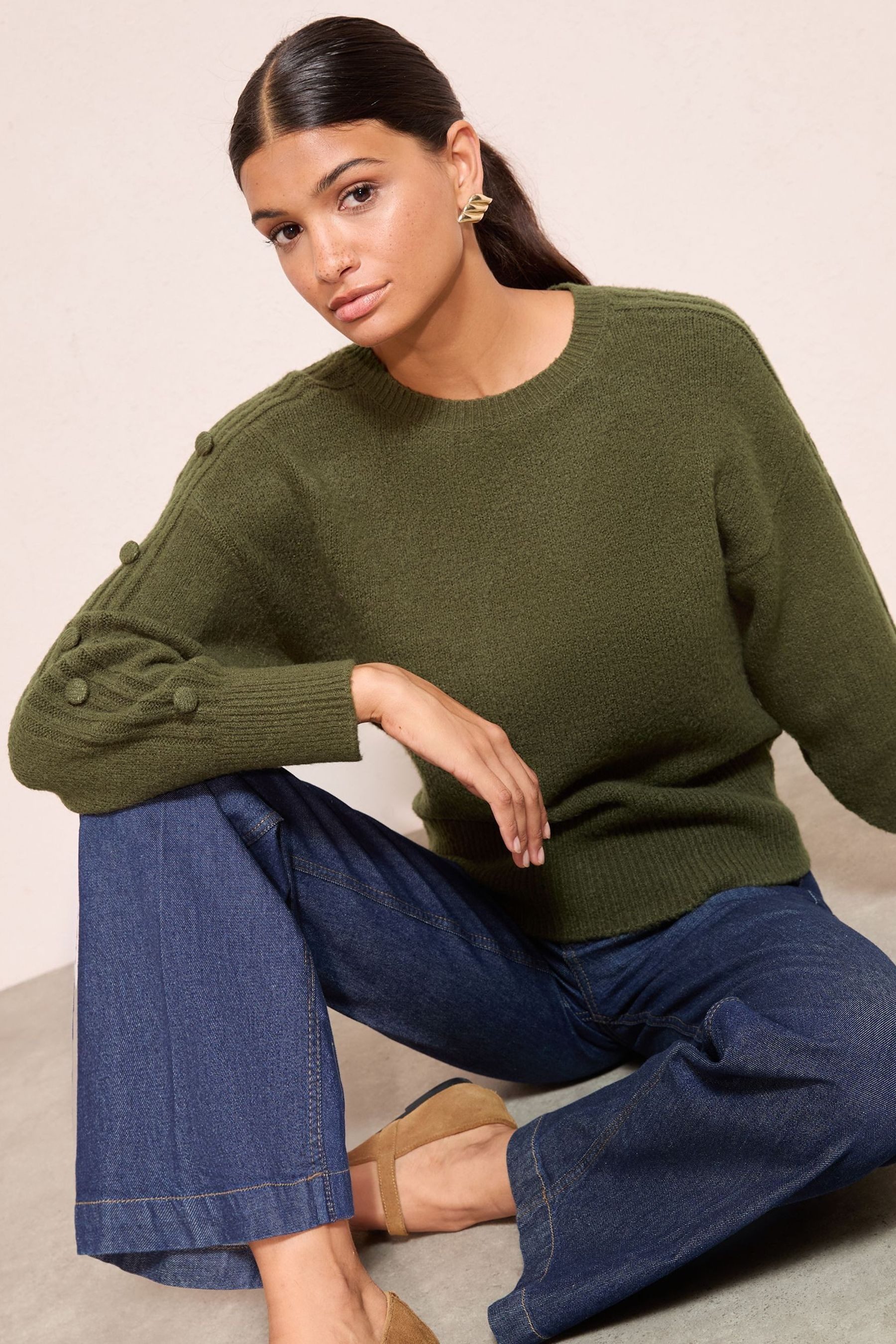 Friends Like These Strickpullover Friends Like These Pullover mit Knopfleiste (1-tlg)