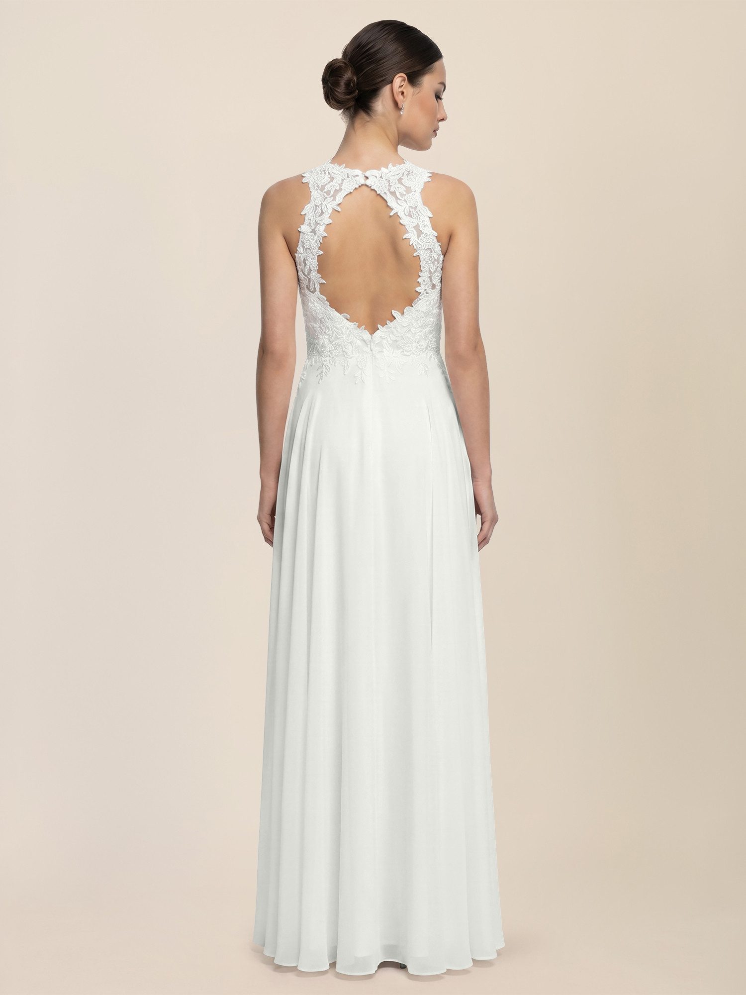 Apart Abendkleid mit floraler Spitze und Chiffon