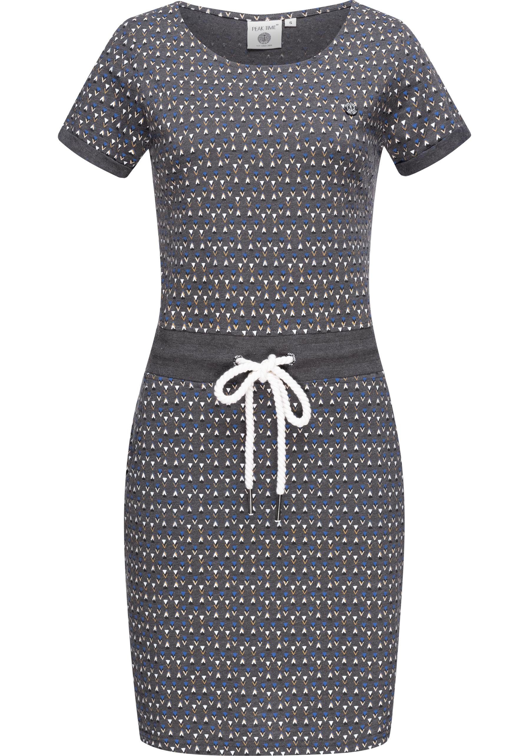 PEAK TIME Sommerkleid »L80023« leichtes Jersey Strandkleid mit Kordel  online kaufen | OTTO