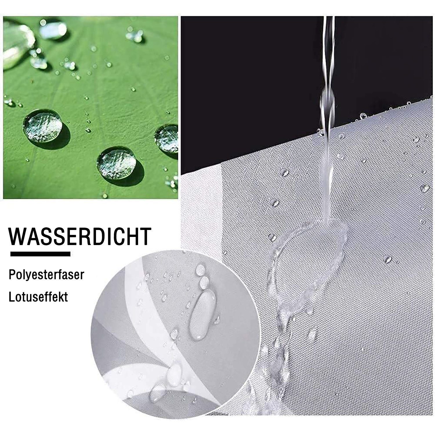 BYSURE Duschvorhang Breite 180 cm, Duschvorhang günstig online kaufen