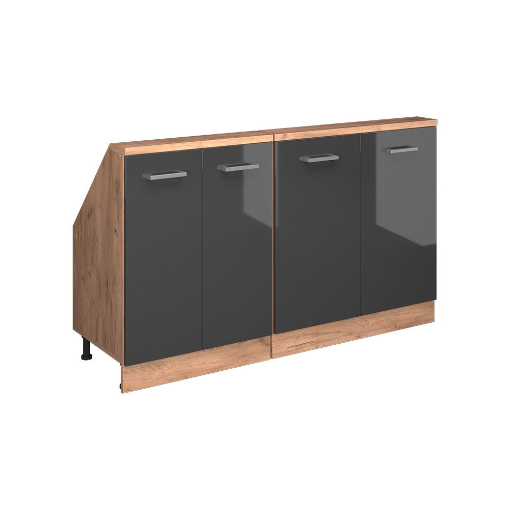 Vicco Unterschrank R-Line, Anthrazit Hochglanz/Goldkraft Eiche, günstig online kaufen