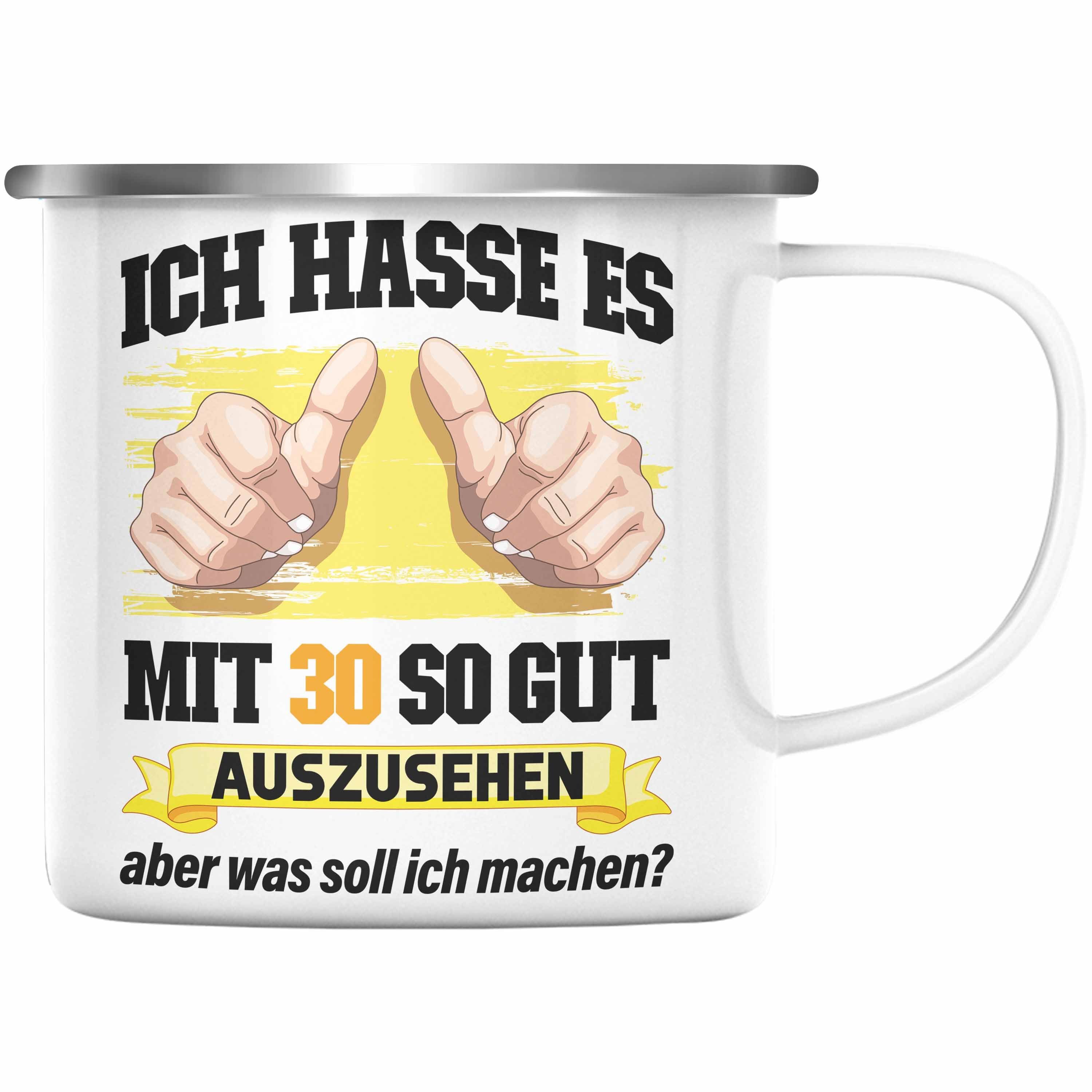 Trendation Thermotasse Trendation - 30. Geburtstag Emaille Tasse Frau Männer Geschenk 30er G