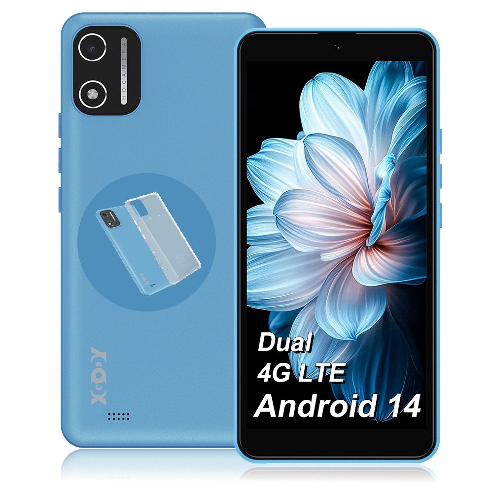 XGODY 2025 Neu Android 14 Smartphone (5.5 Zoll, 16 GB Speicherplatz, 8 MP Kamera, Ohne Vertrag Handy 4GB+16GB 8Core Dual SIM 4G IPS)