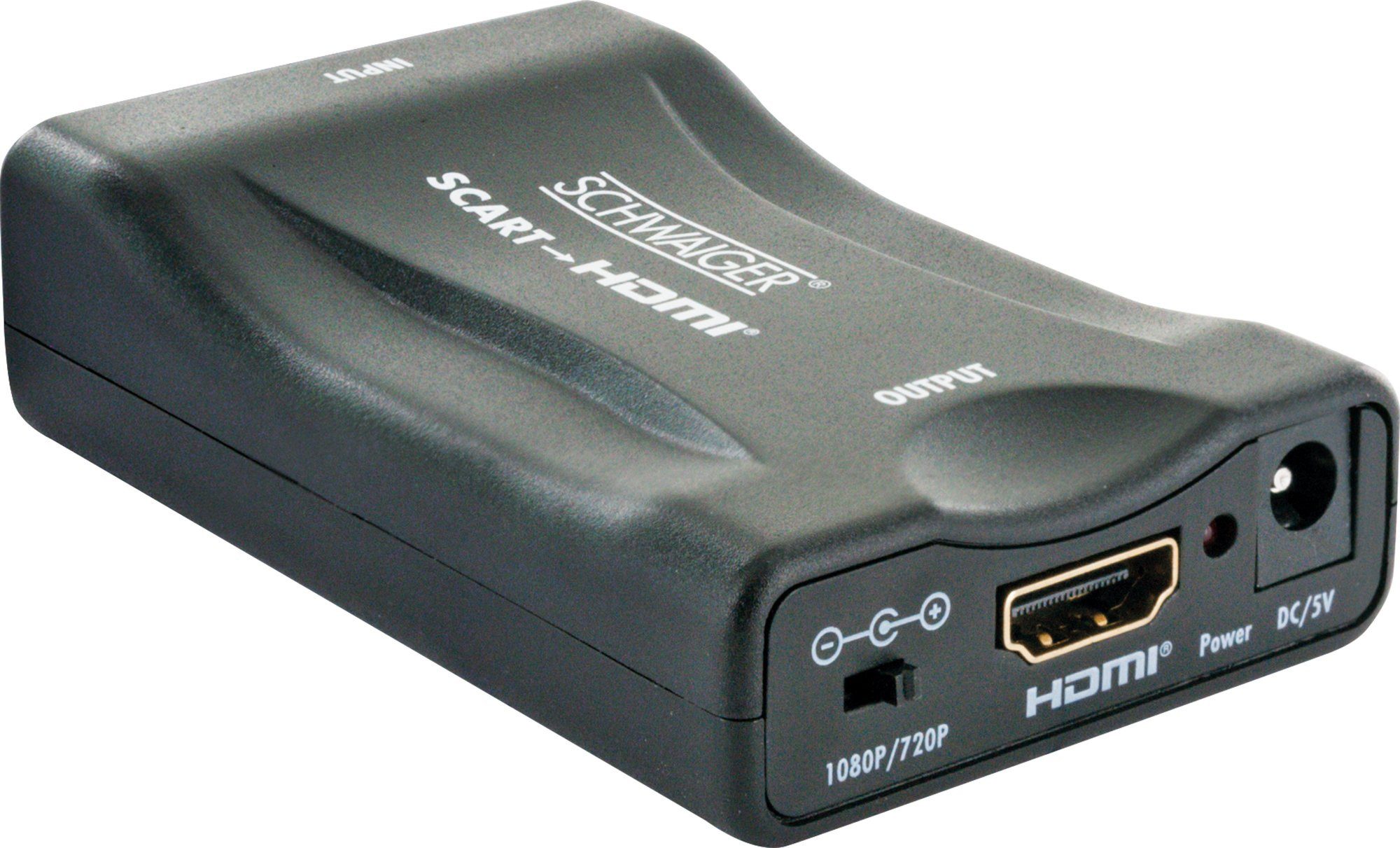 Schwaiger HDMSCA01 533 HDMI-Adapter zu SCART Buchse, HDMI Buchse, DC Buchse, Scart-> HDMI Konverter
