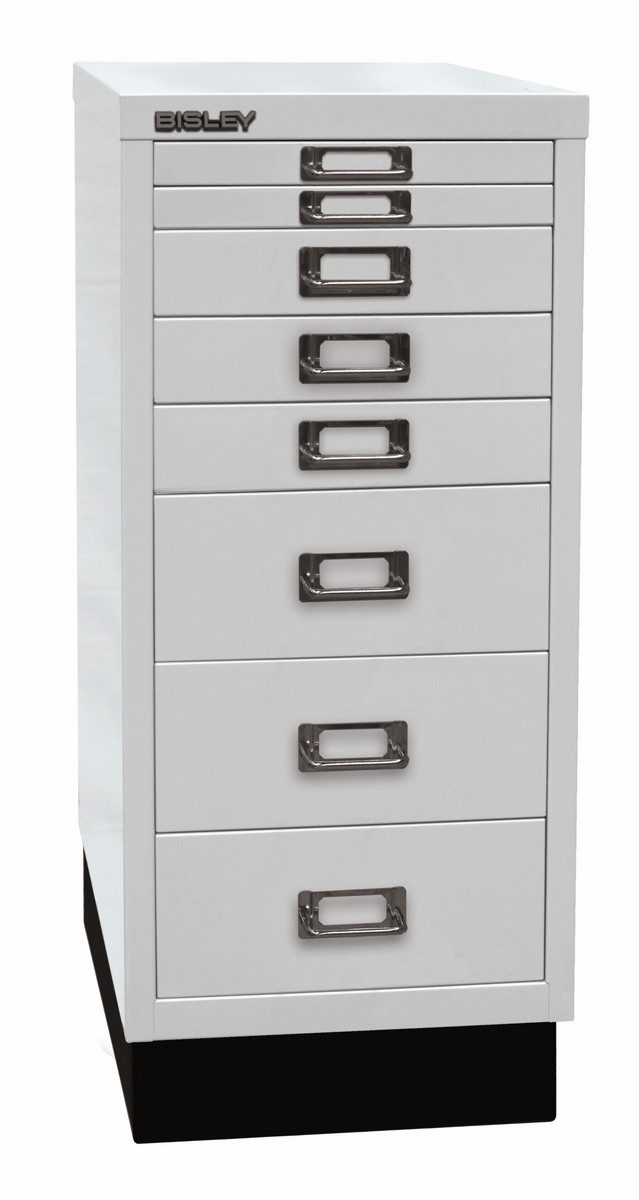 Bisley Aktenschrank MultiDrawer Schubladenschrank in Lichtgrau - Maße: H 67 x B 28 x T 38 cm