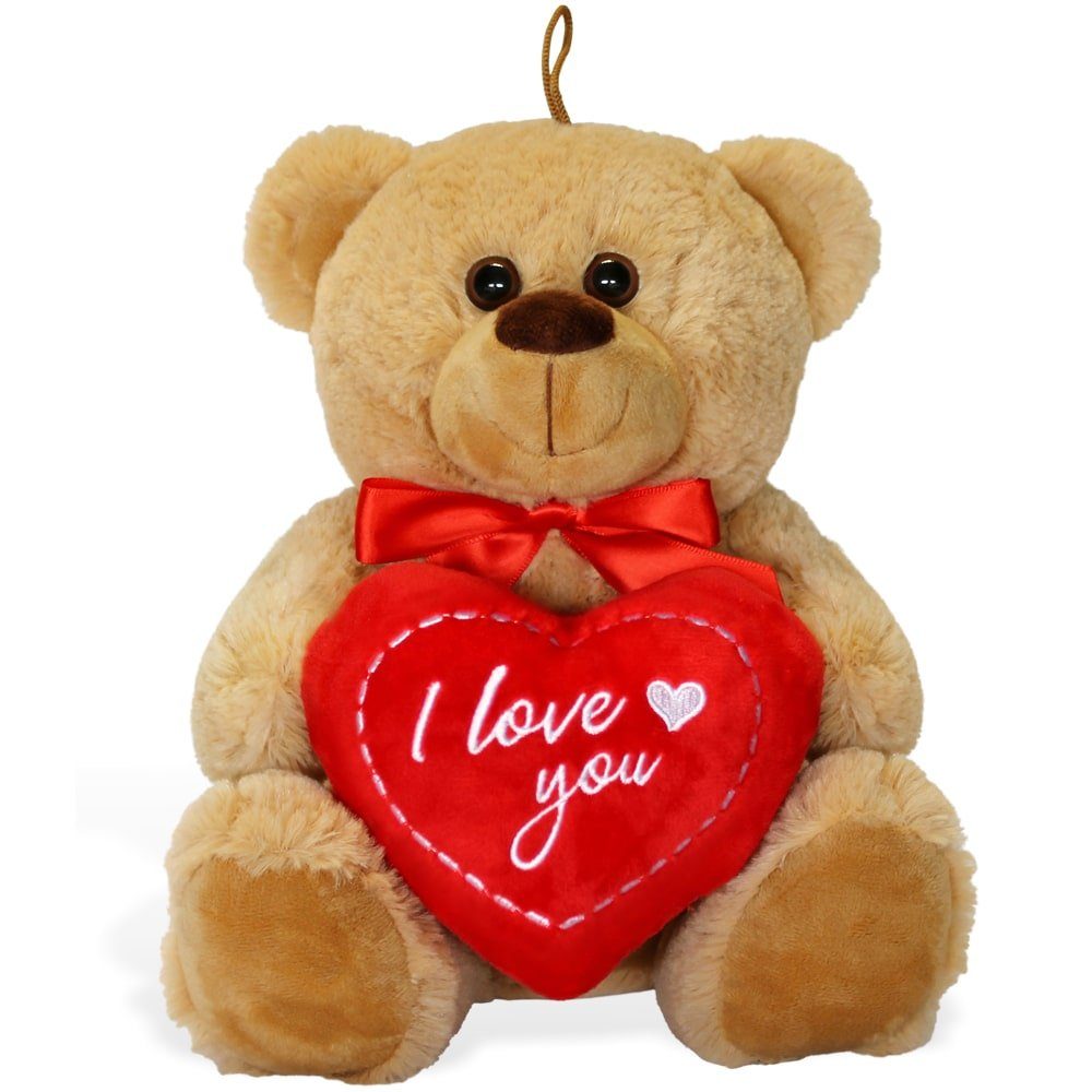 matches21 HOME & HOBBY Plüschfigur Teddybär mit Herz I LOVE YOU Plüsch-Tedd günstig online kaufen