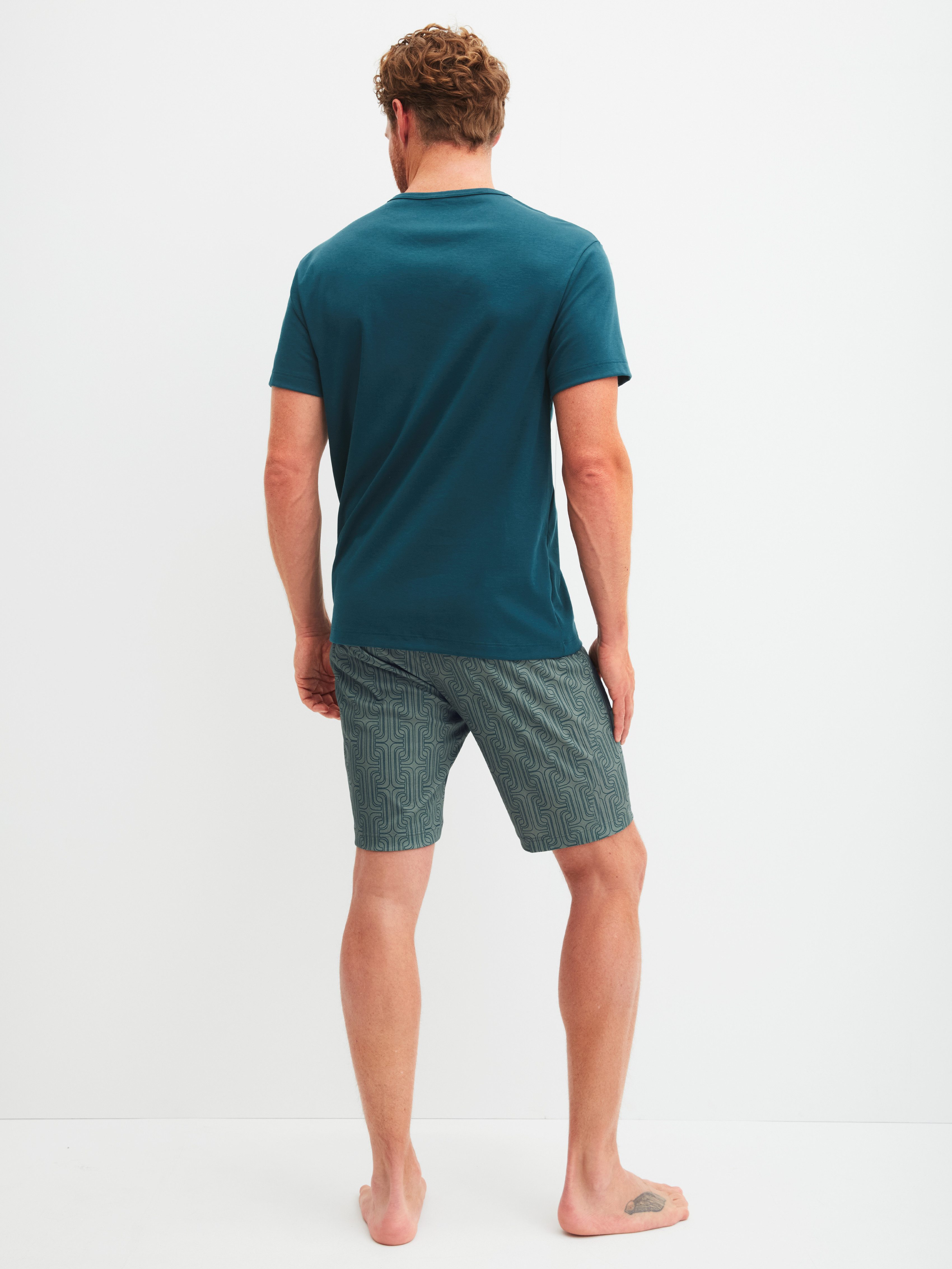 CALIDA Pyjama Relax Streamline 1 (2 tlg) mit Rundhalsausschnitt und kurzem Arm, weich, Interlock Qualität – Bild 3 von 5