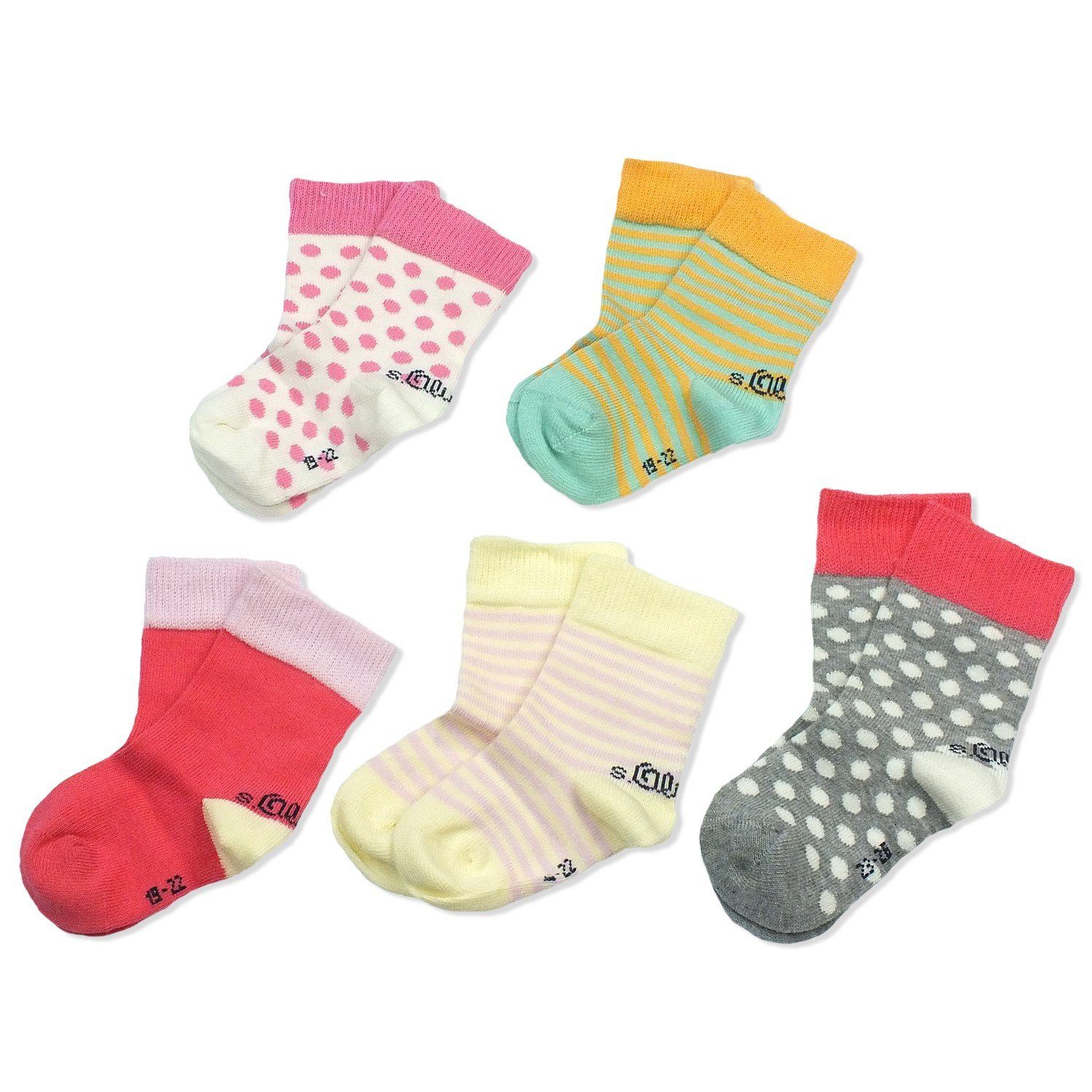 Socken, Langsocken 5 (Packung, Baumwolle, s.Oliver & S20293 Kindersocken Kinder 5-Paar, Paar) Mädchen mit Jungen