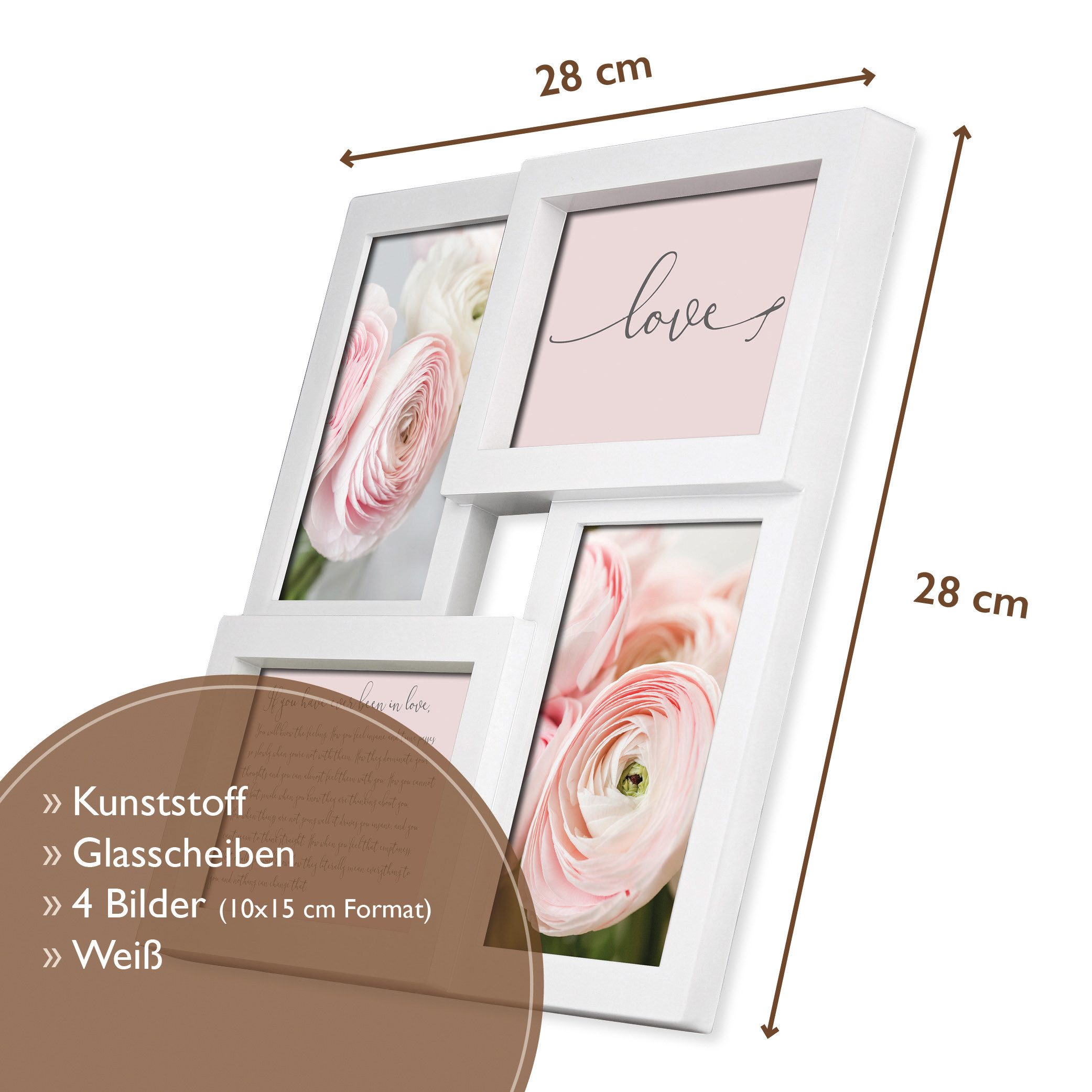 Wackadoo Living Bilderrahmen Collage weiß aus günstig online kaufen
