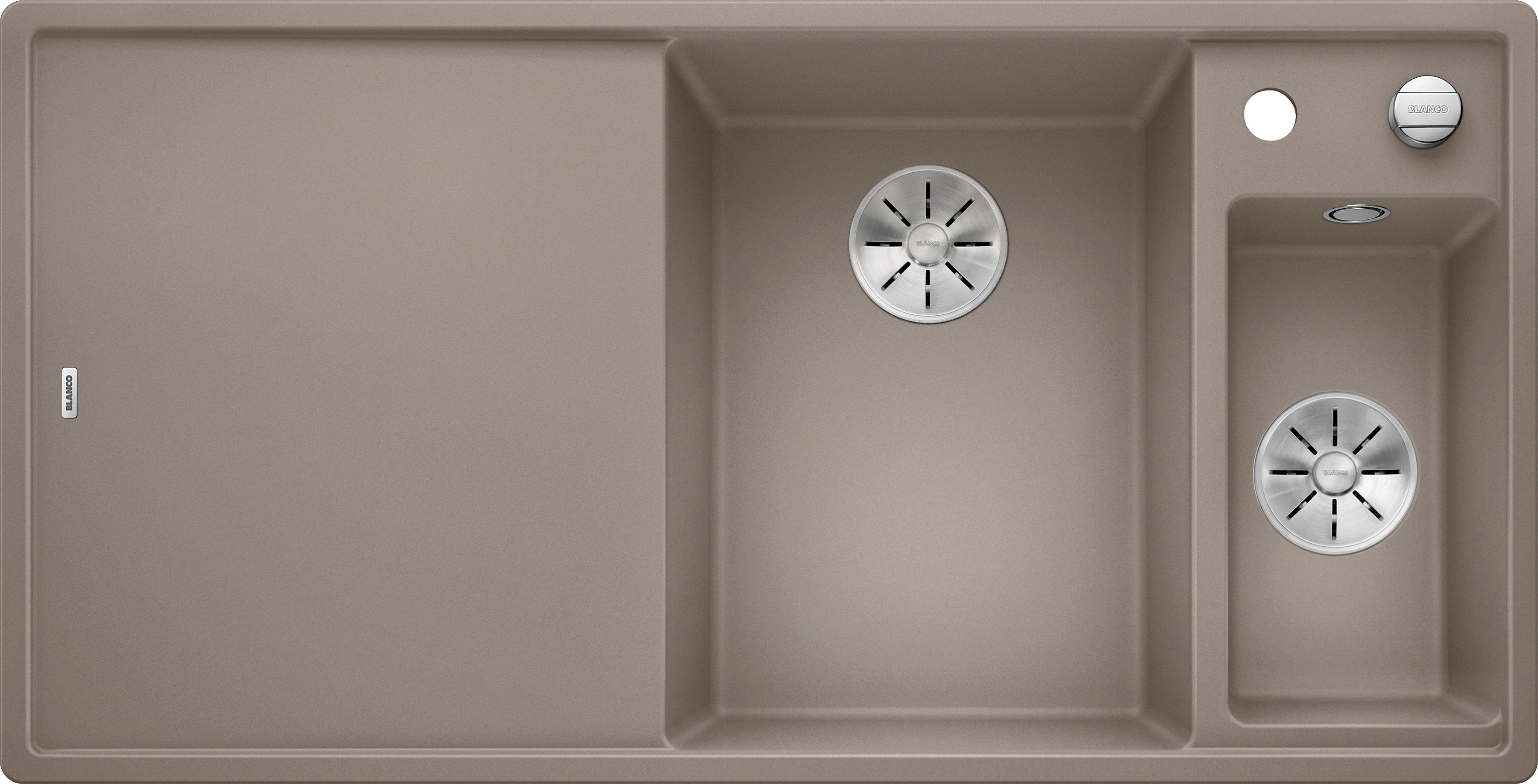 Blanco Granitspüle AXIA III 6 S, rechteckig, aus SILGRANIT®, mit Glasschneidebrett und Edelstahlschale