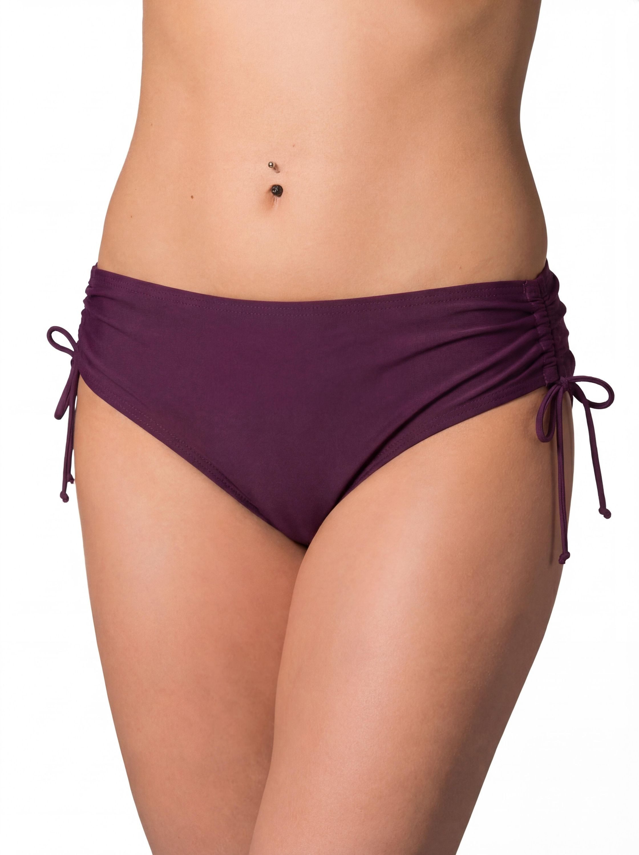 Aquarti Bikini-Hose Aquarti Damen Bikinihose mit Raffung und Schnüren