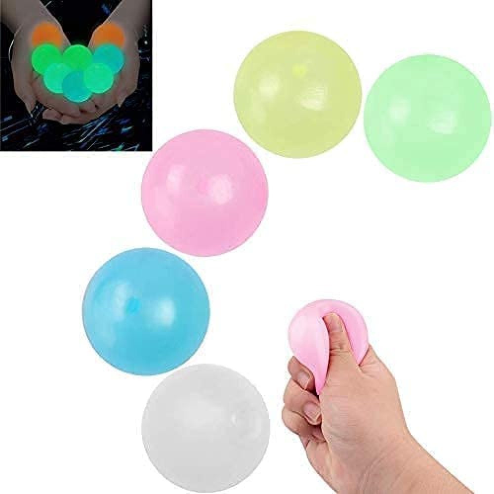 Sticky Globbles Balls Spielzeug fluoreszierende klebrige Wandbälle Anti-Stress 