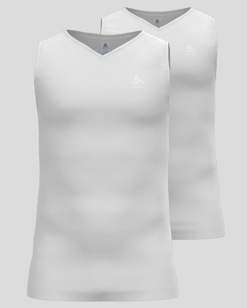 Tanktop Funktionsunterwäsche Singlet Active Dry Everyday mit Ausschnitt weiss