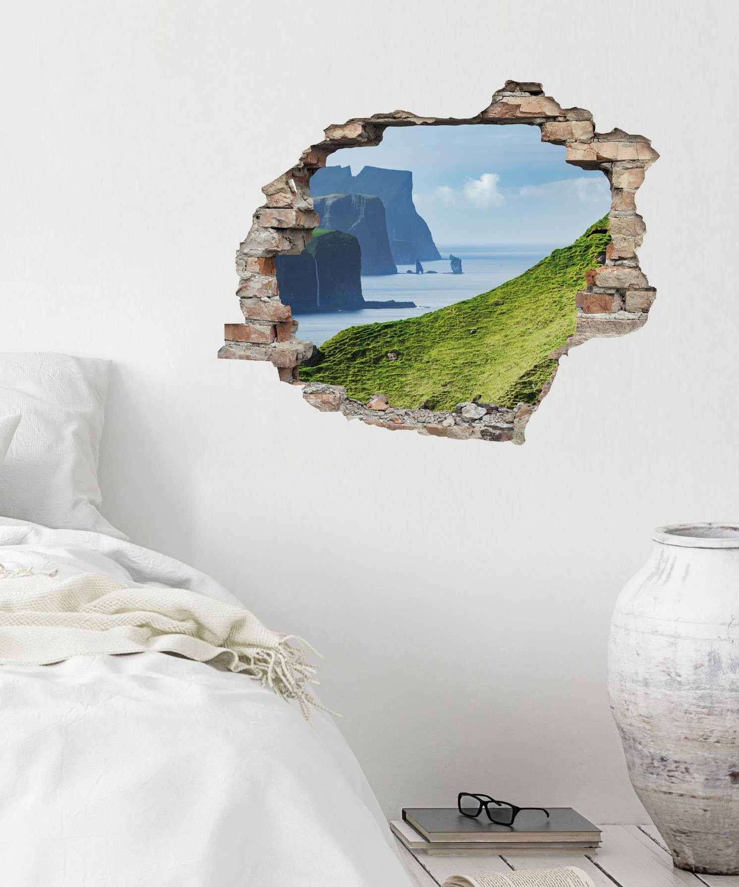 queence Wandtattoo Fjord (1 St), Wandsticker, Wandbild, selbstklebend, 3D, günstig online kaufen