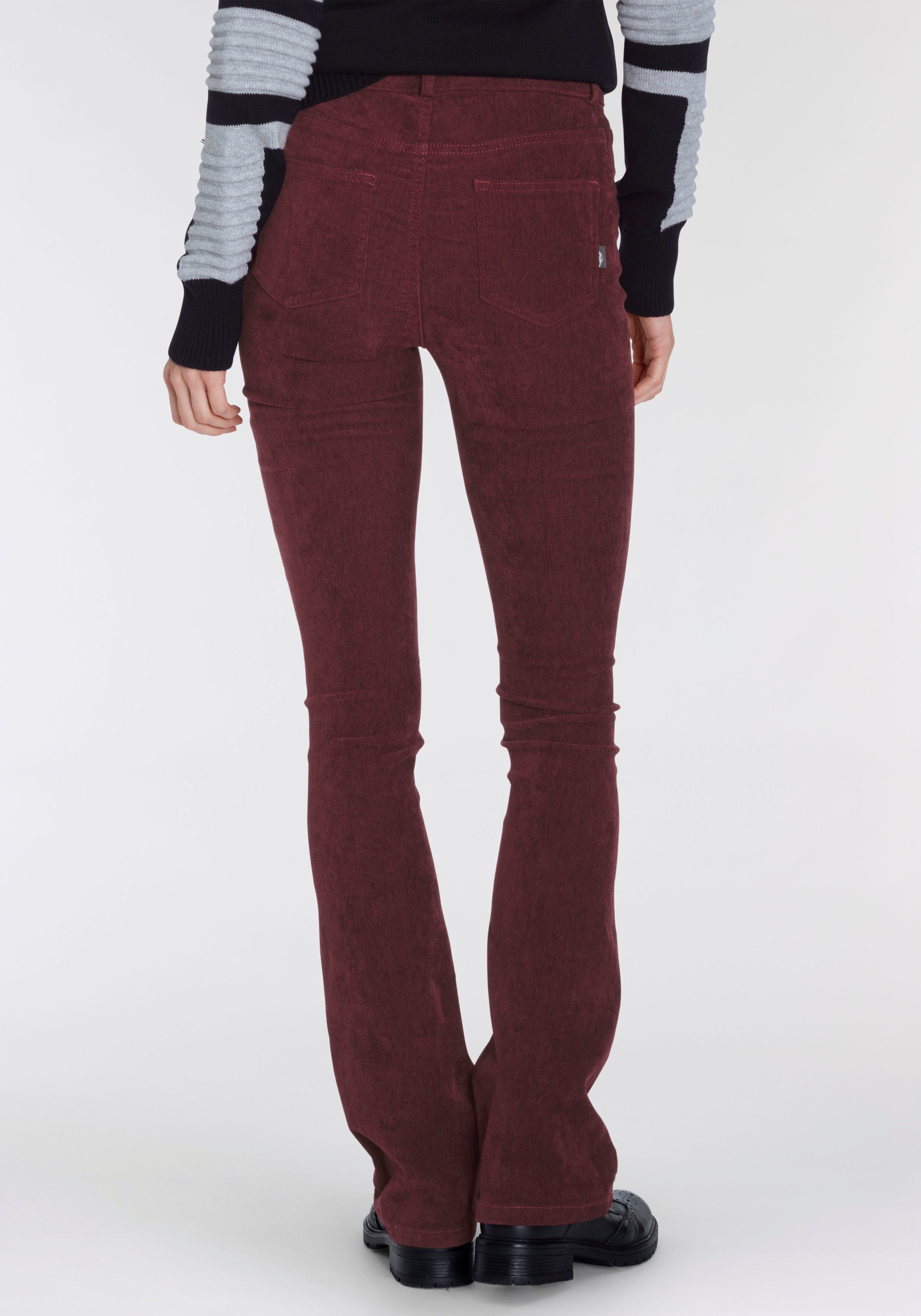 Arizona bordeaux Ultrastretch Cordhose Waist High Bootcut