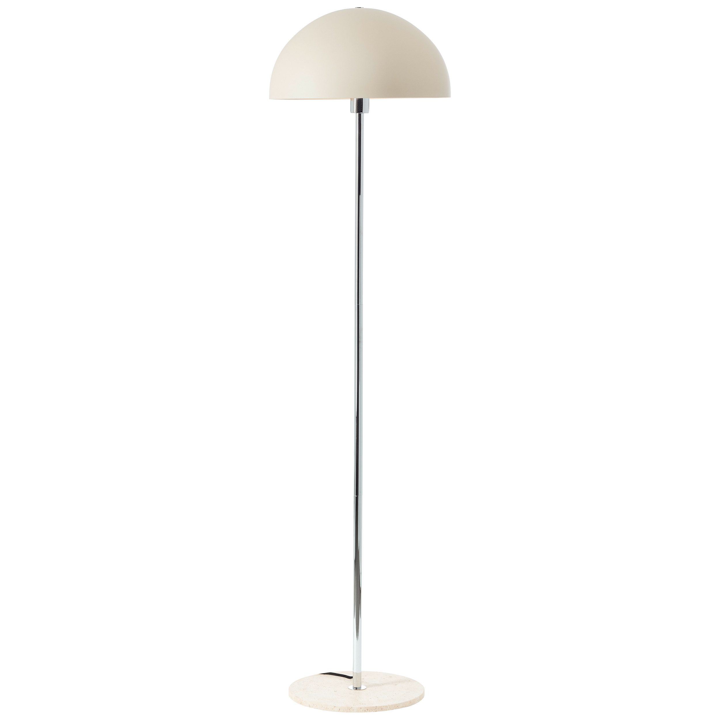 Brilliant Stehlampe Lillian, ohne Leuchtmittel, BRILLIANT Pilz Stehleuchte mit Travertin Fuß, 150 x 40 cm, 1 x E27, ch