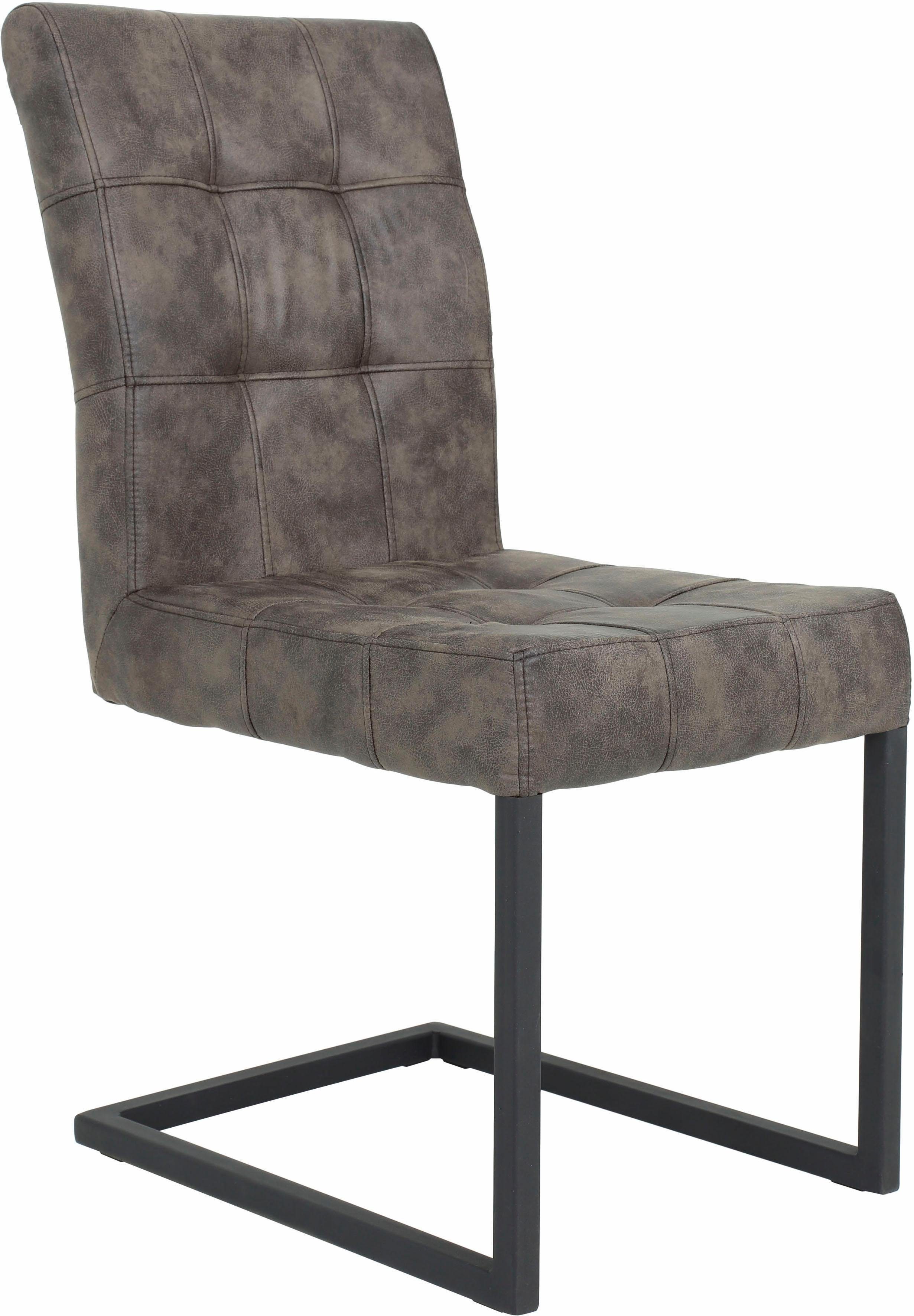 HELA Esszimmerstuhl Donna (Set, 2 St), Freischwinger mit Vintage Microfaser Bezug