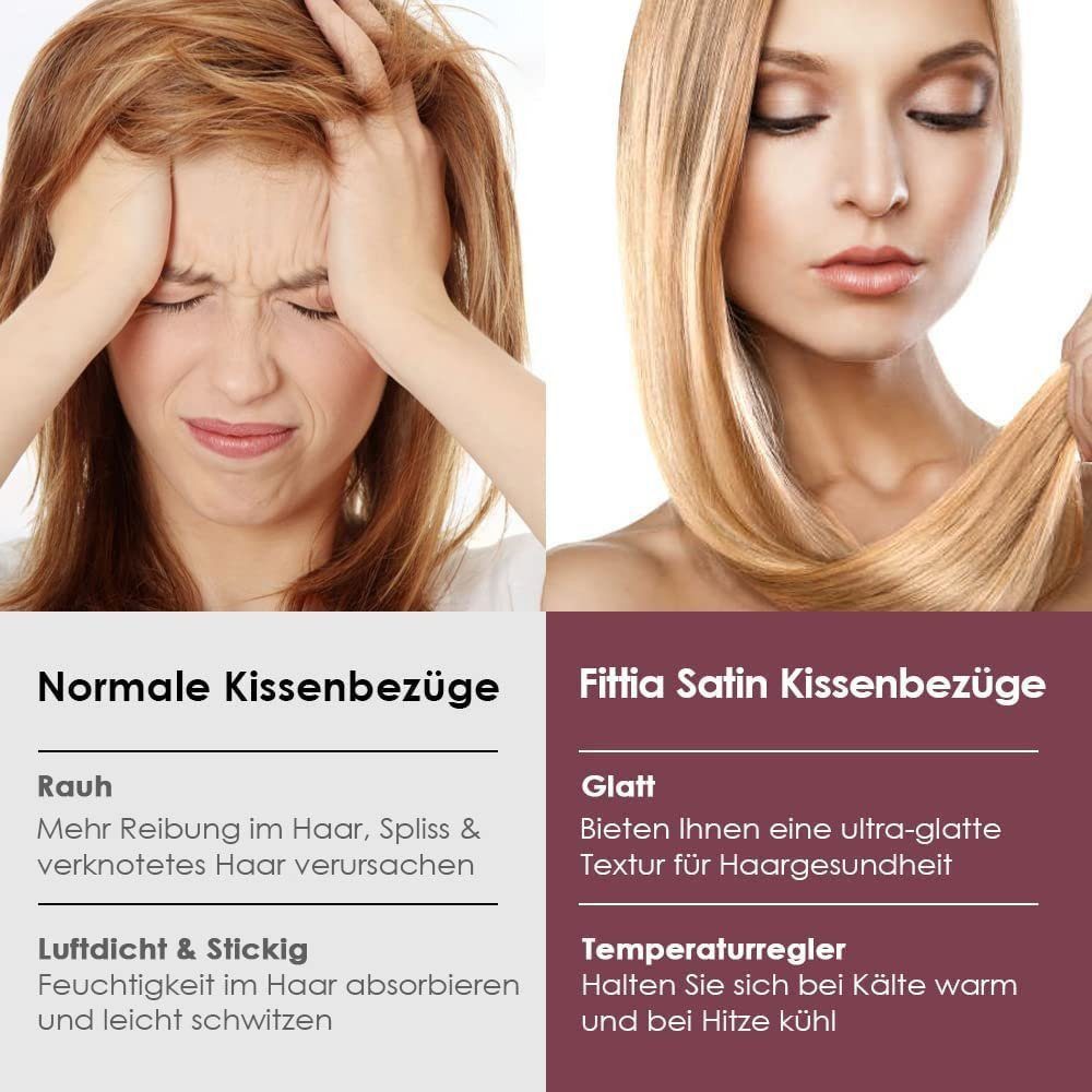 BYSURE Kissenbezug 2er Set Satin Kopfkissenbezug, (2 Stück), Bestseller, We günstig online kaufen