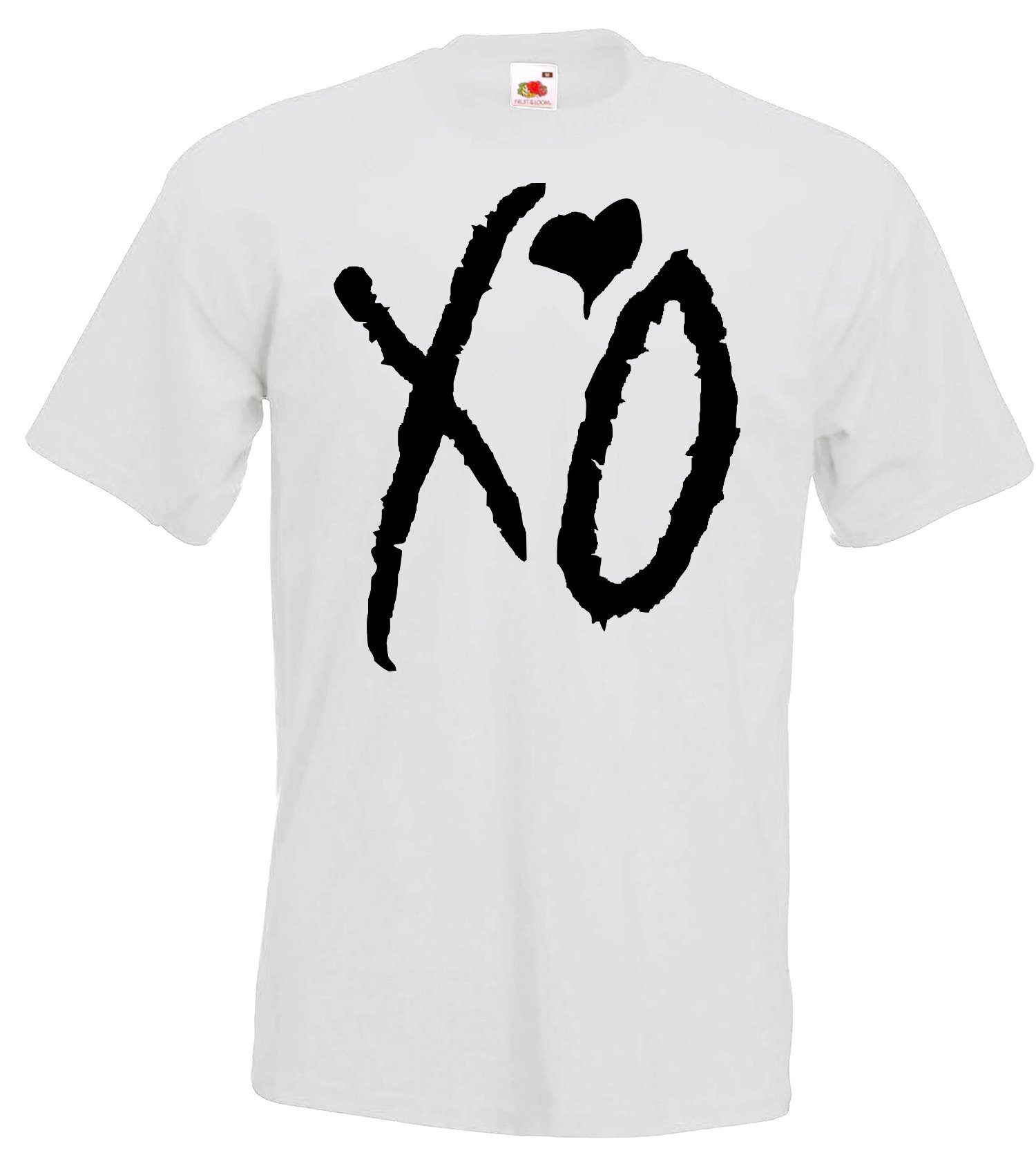 Youth Designz T-Shirt XO Herren T-shirt mit trendigem Frontprint weiss