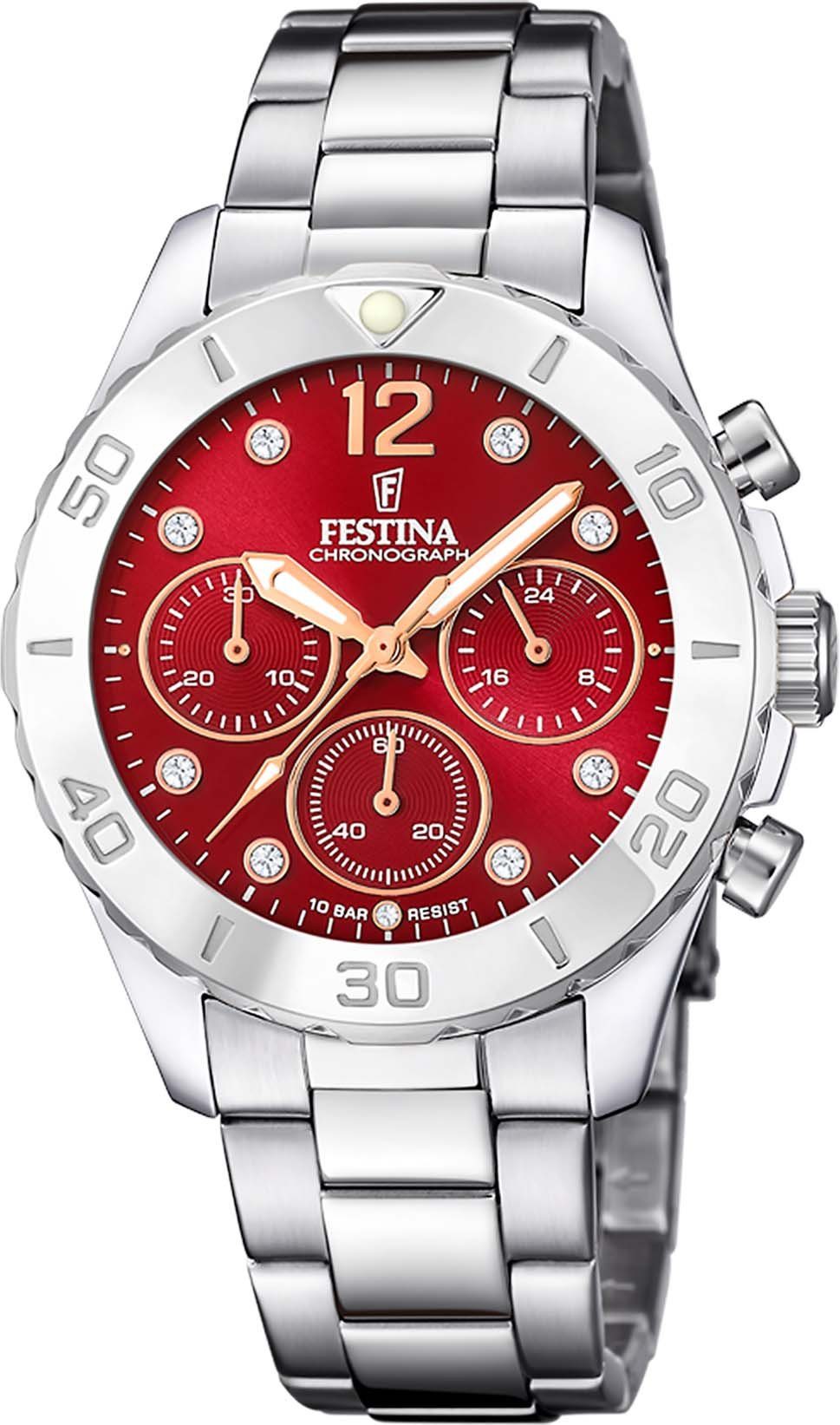 Festina Chronograph Boyfriend F20603/2, Armbanduhr, Quarzuhr, Damenuhr, Sto günstig online kaufen